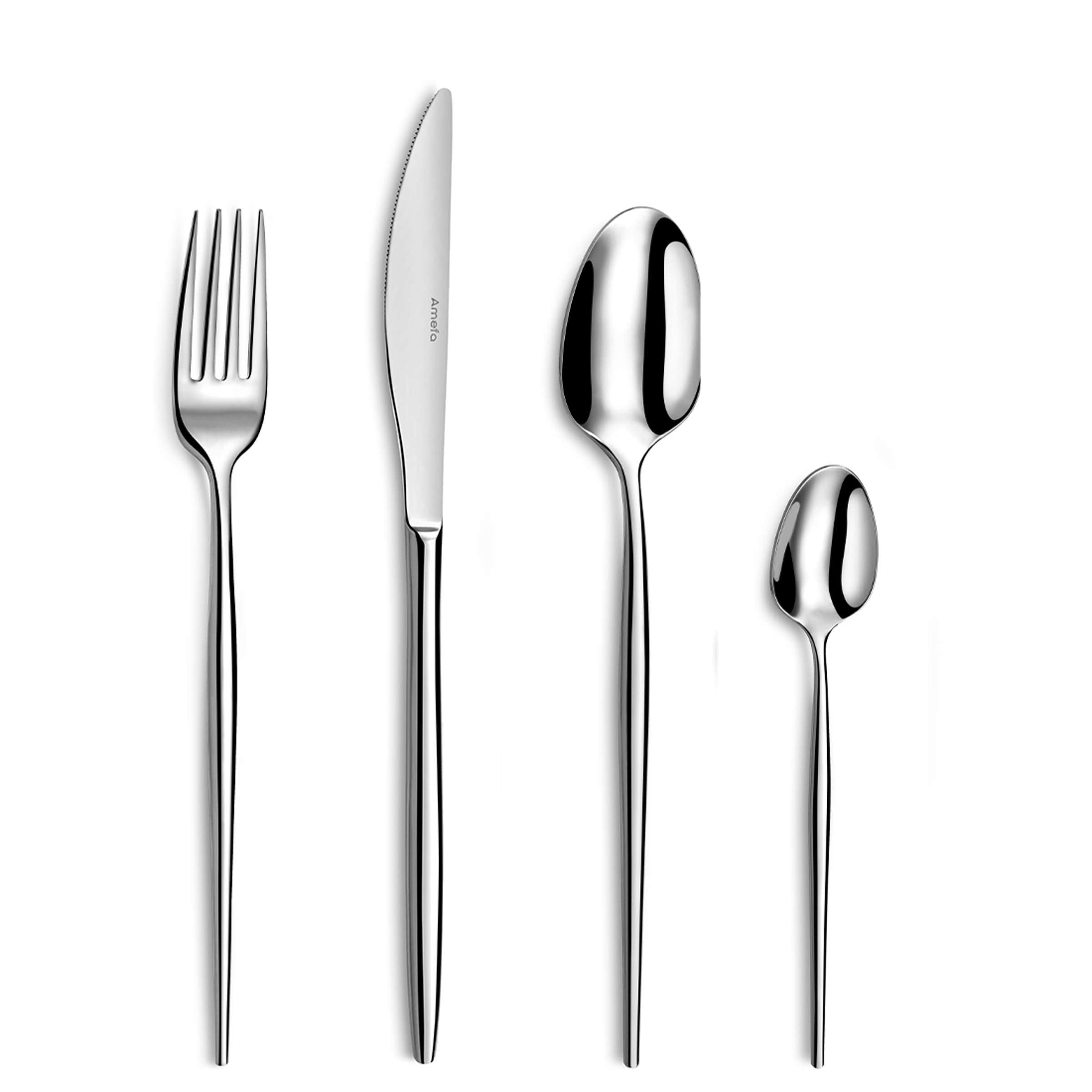 Amefa SOPRANO Besteckset 24-teilig, Edelstahl, Messer, Gabeln, Löffel, elegantes Besteck für den Tisch