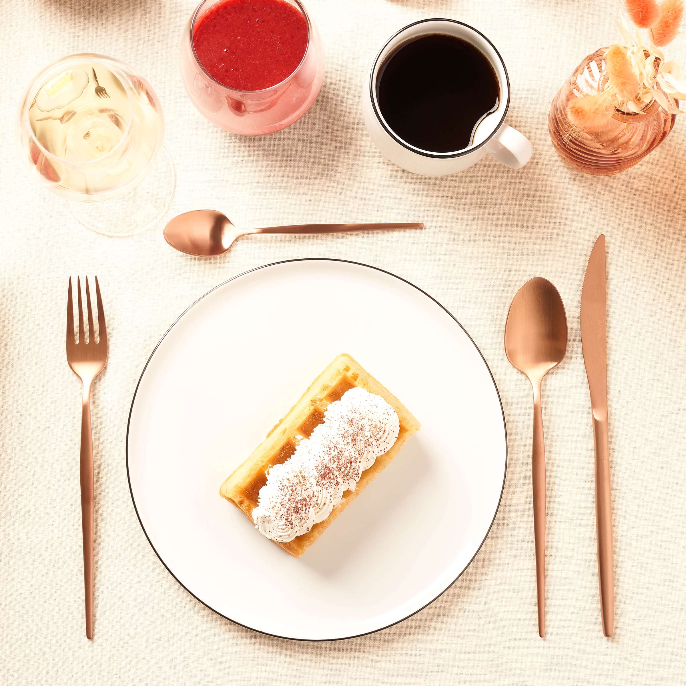 SOPRANO Besteckset 16-teilig PVD kupfer mattiert