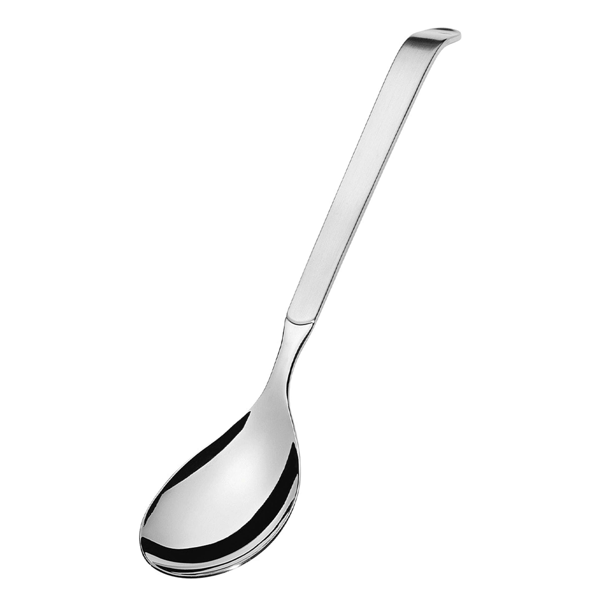 Großer, matter Salatlöffel von Amefa für Buffet, aus Edelstahl, ergonomischer Griff, hochwertiges Besteckstück