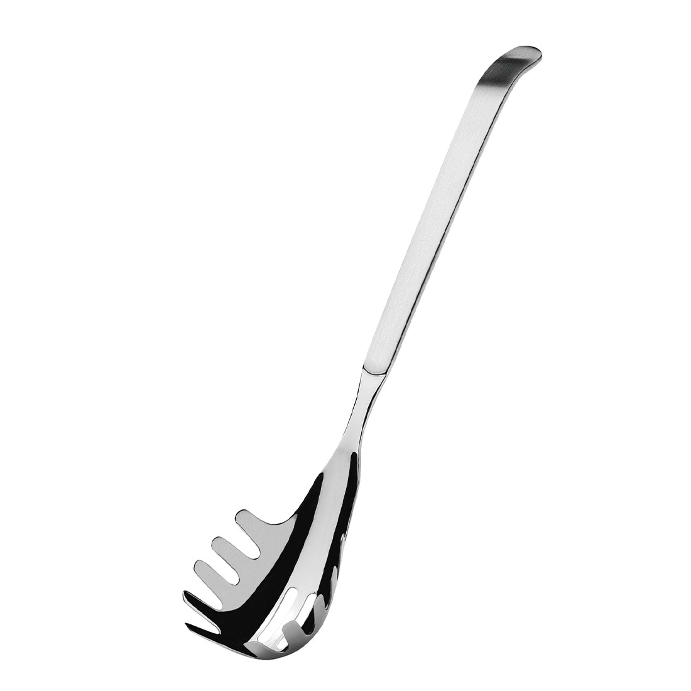 Mattierter Spaghettilöffel von Amefa, hochwertiges Besteckstück, ergonomischer Griff für komfortables Servieren.