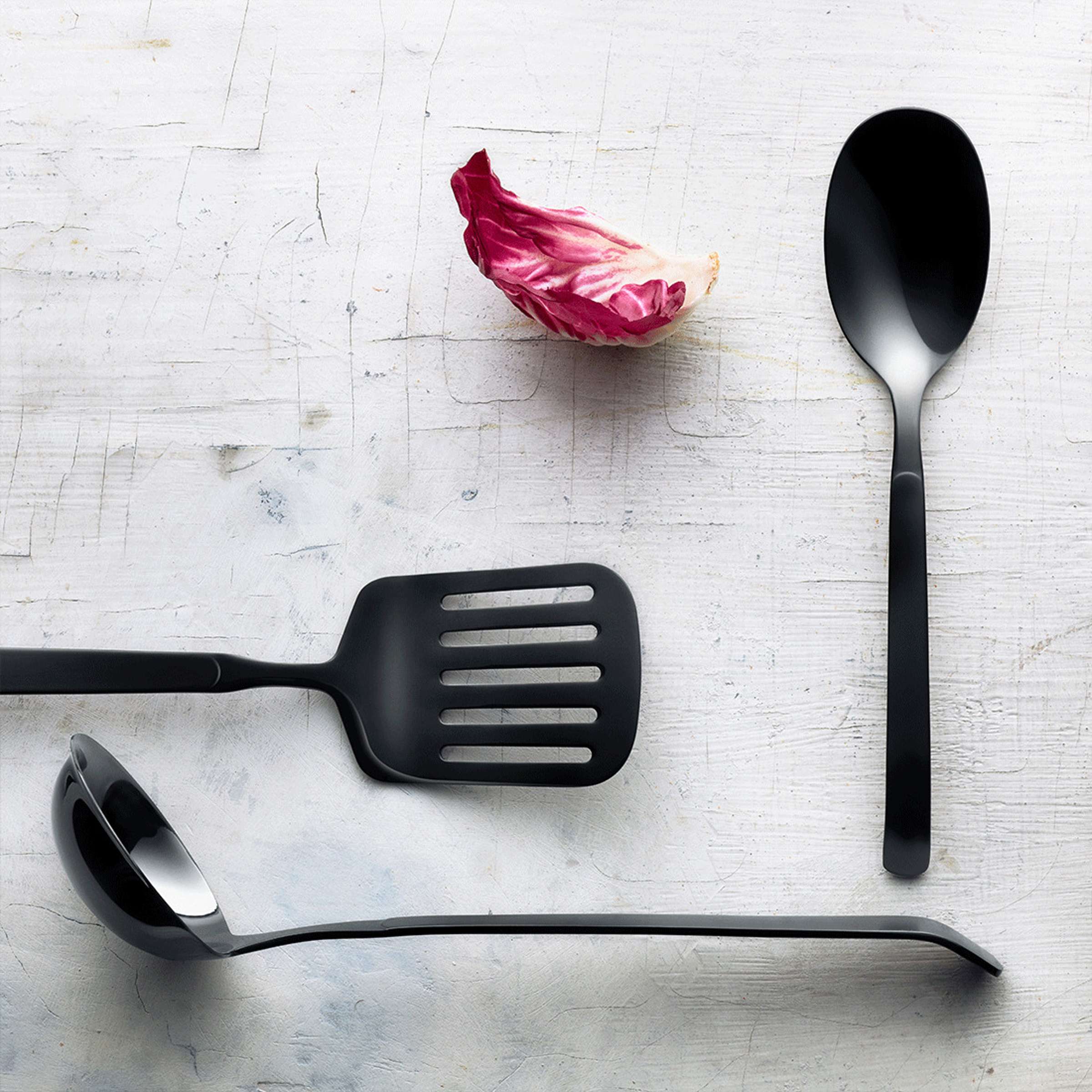 Amefa Tortenheber aus schwarzem PVD-mattiertem Edelstahl, elegantes Besteck für Kuchen und Torten, glänzende Oberfläche und ergonomischer Griff