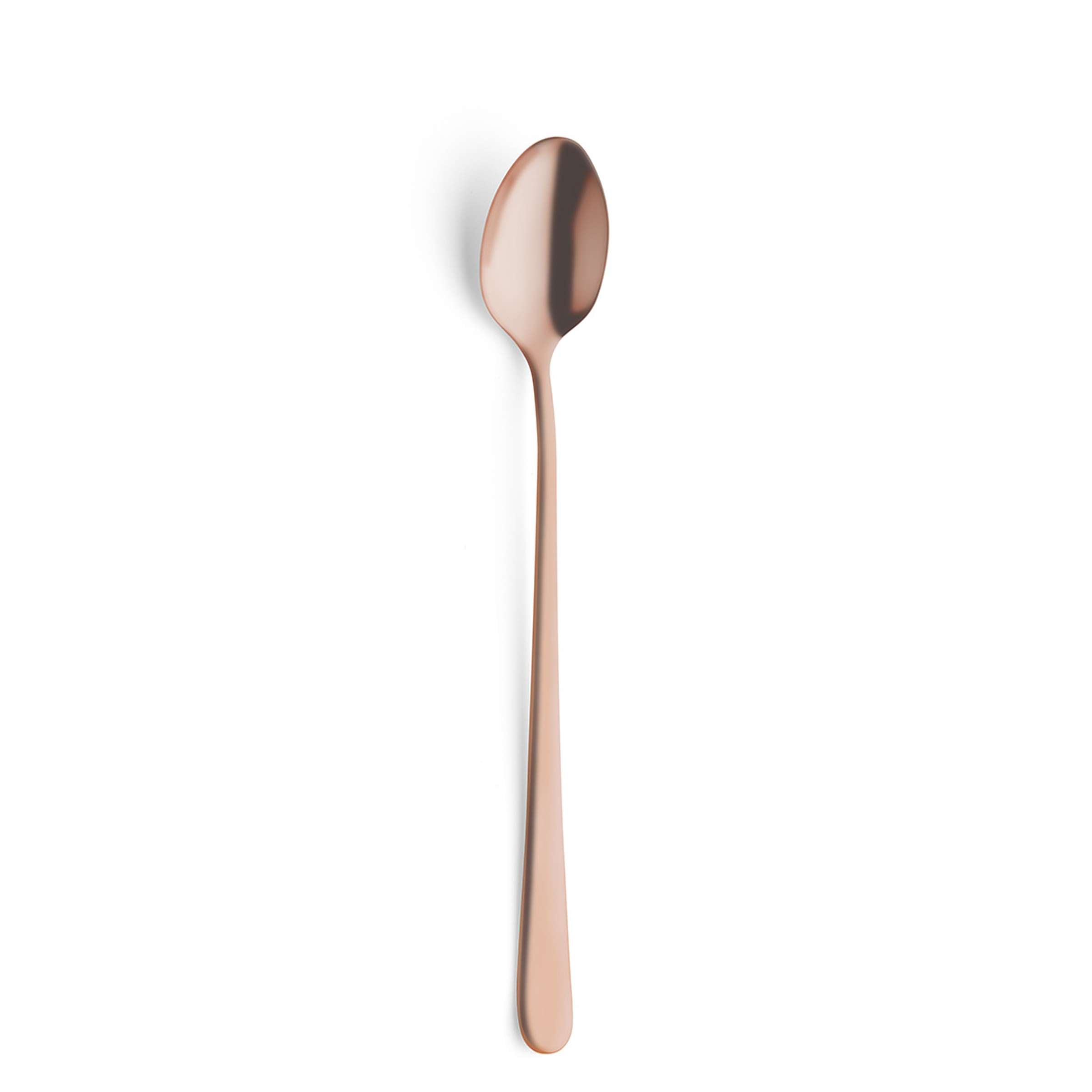 Amefa Austin Longdrink- und Latte Macchiato Löffel Set, 6-teilig, PVD kupfer mattiert, elegante Besteck für Getränke