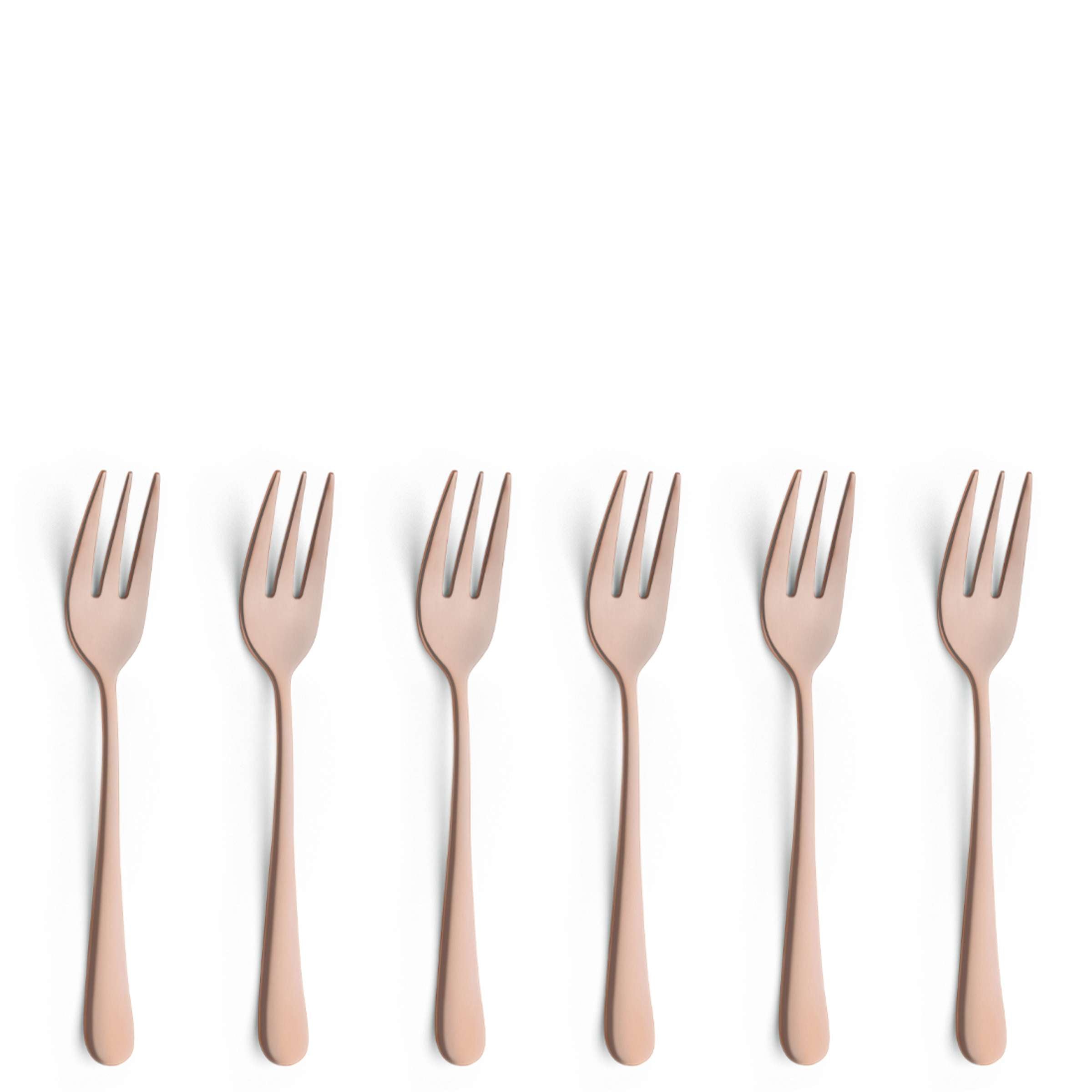 AUSTIN Cake Fork Set of 6 PVD Matte Copper