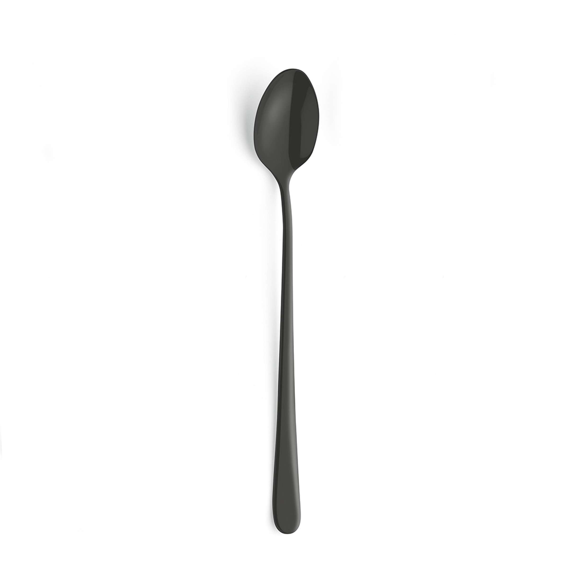 Amefa Austin Langdrink- und Latte Macchiato Löffel Set, 6-teilig, schwarzmattierte PVD-Beschichtung, Edelstahl.