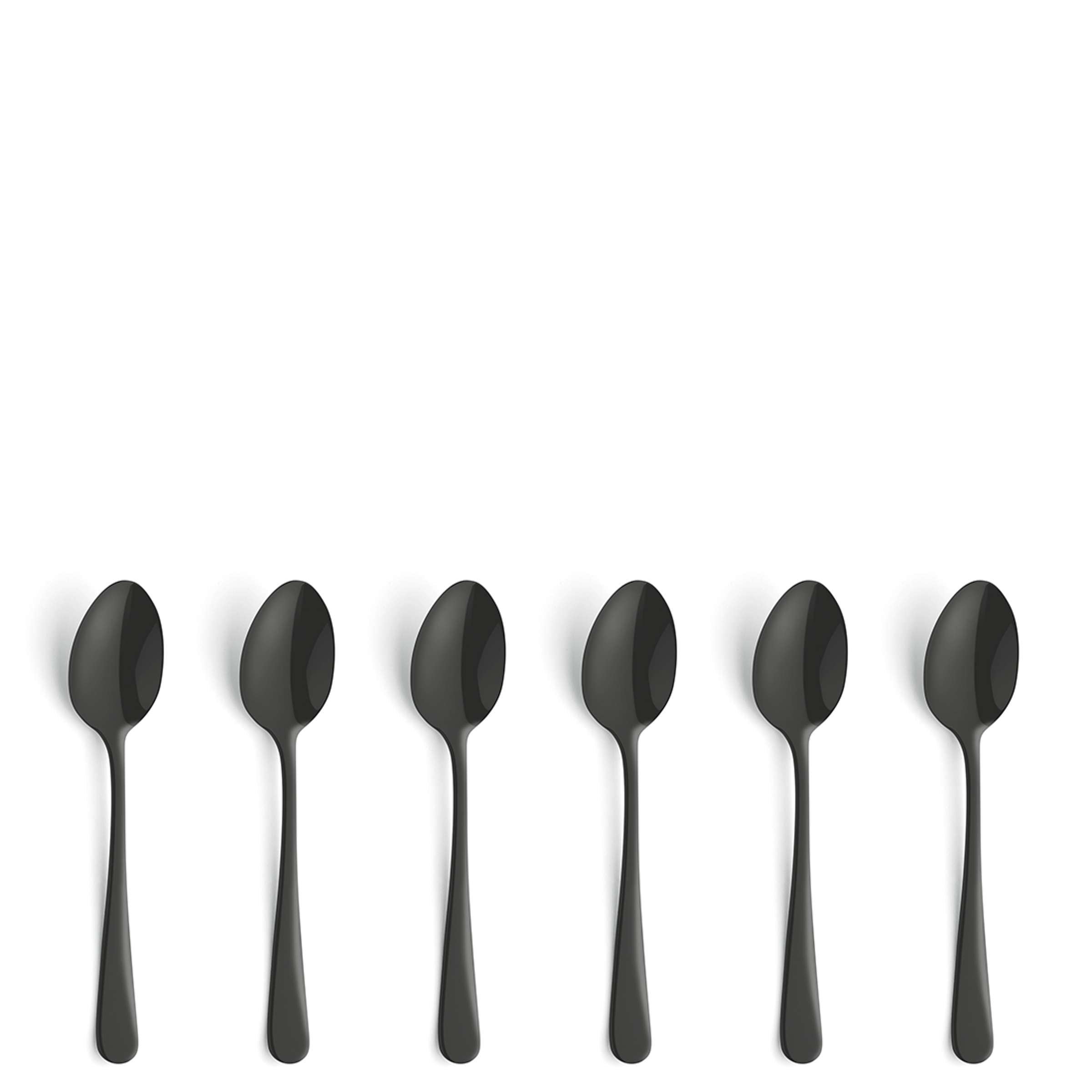 AUSTIN Mocca/Espresso Spoon Set 6-pieces PVD black satin