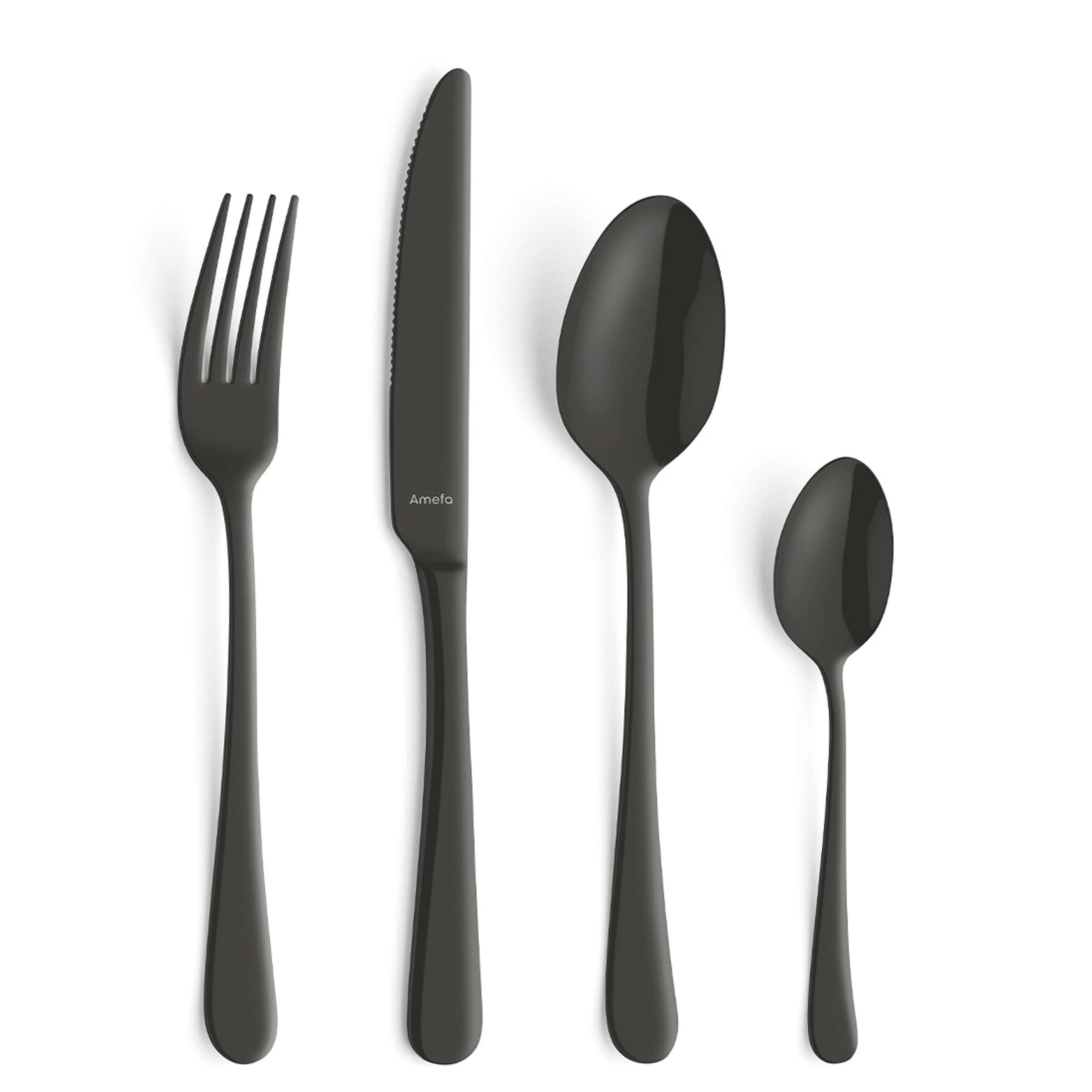 AUSTIN Cutlery Set 16-pieces PVD black satin