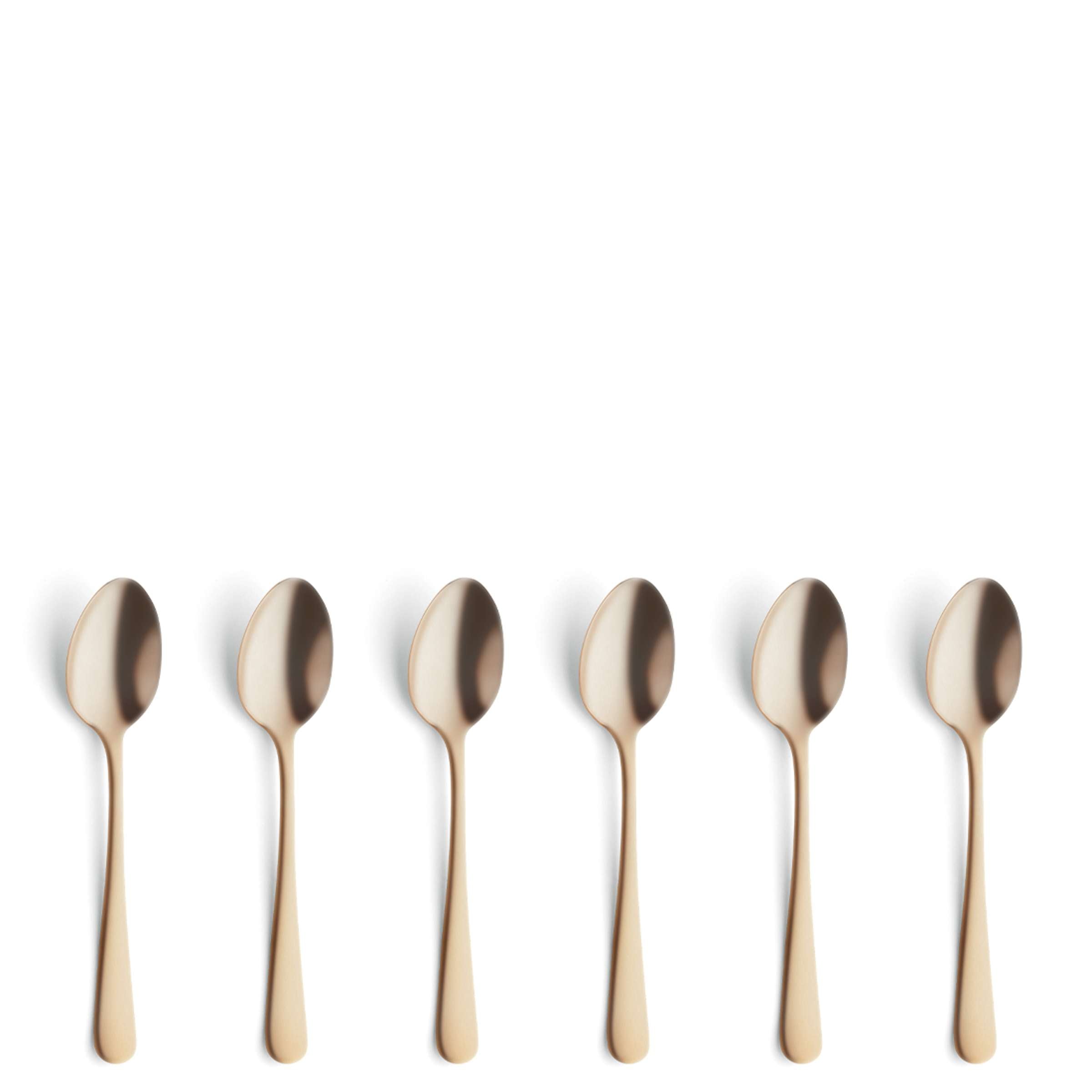 AUSTIN Mocca/Espresso Spoon Set 6-pieces PVD gold satin