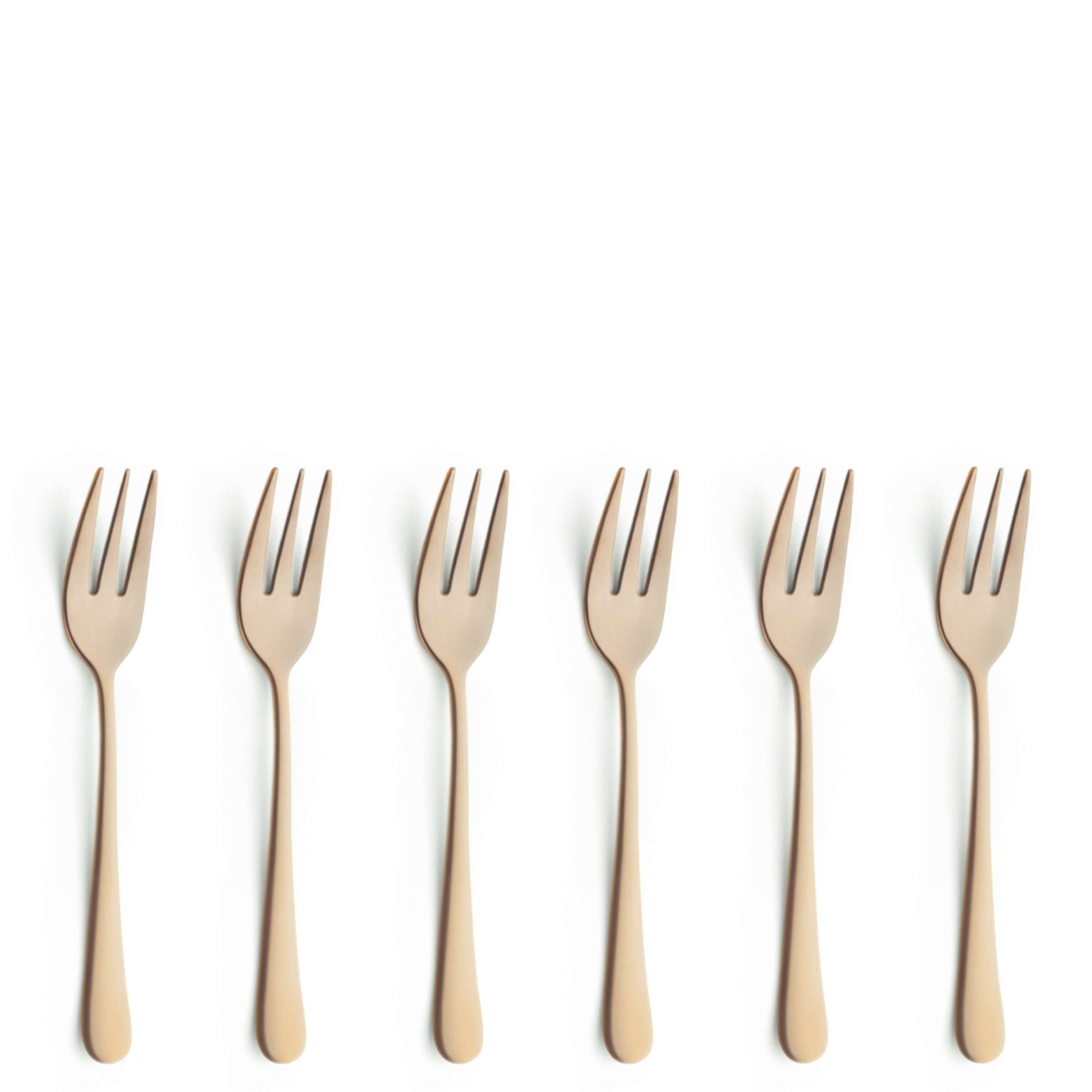 AUSTIN Cake Fork Set 6-pieces PVD gold satin