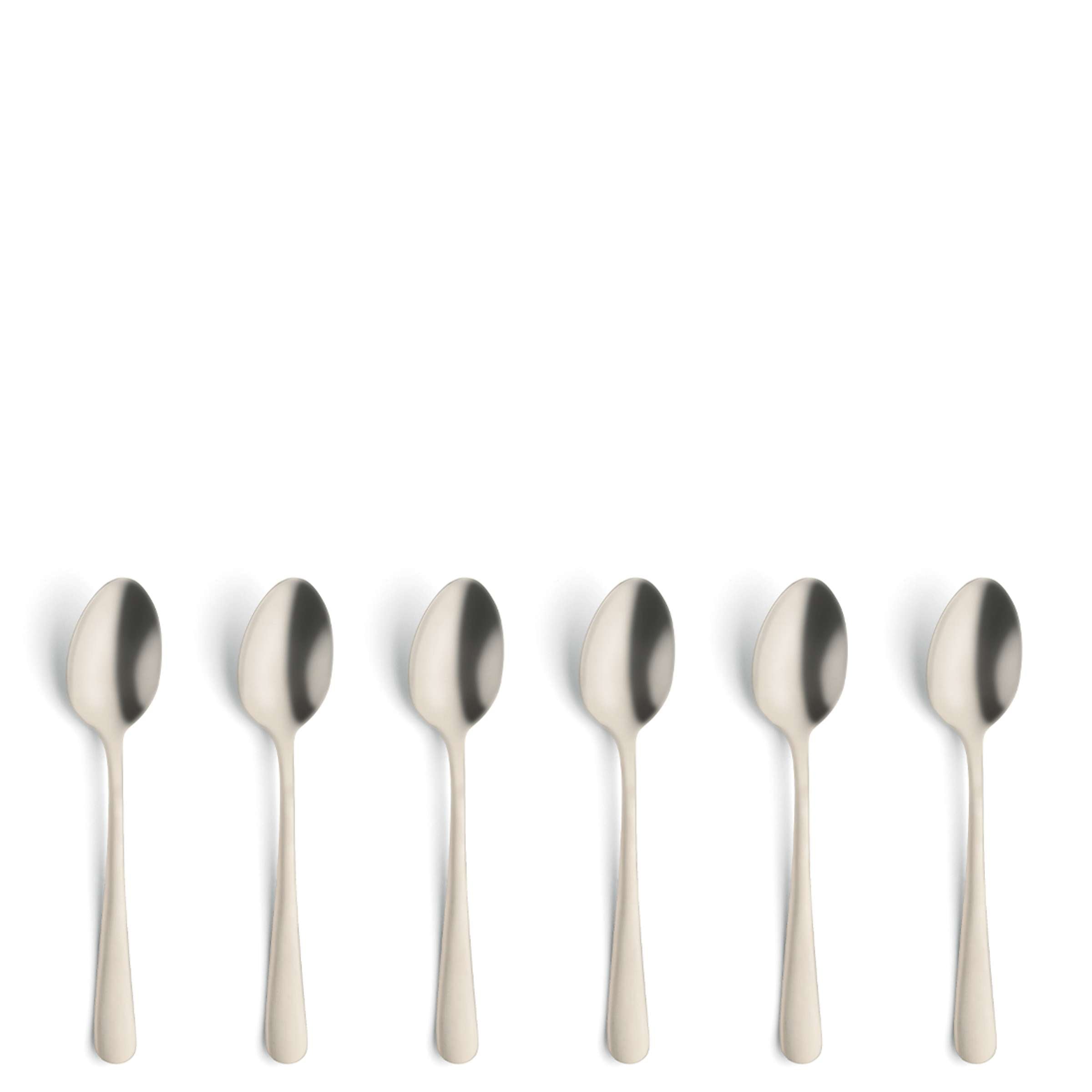 AUSTIN Mocca/Espresso Spoon Set 6-pieces PVD champagne satin
