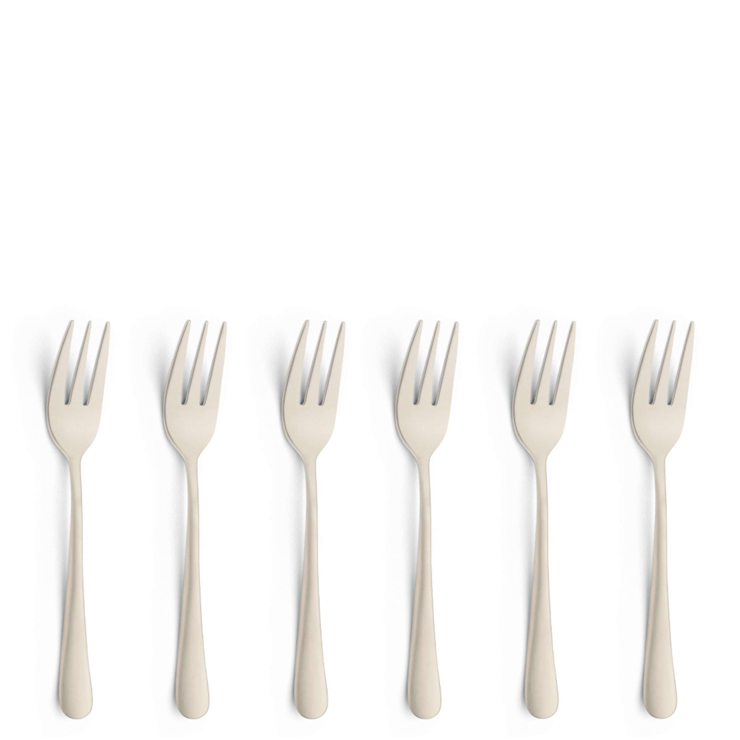 AUSTIN Cake Fork Set 6-pieces PVD champagne satin