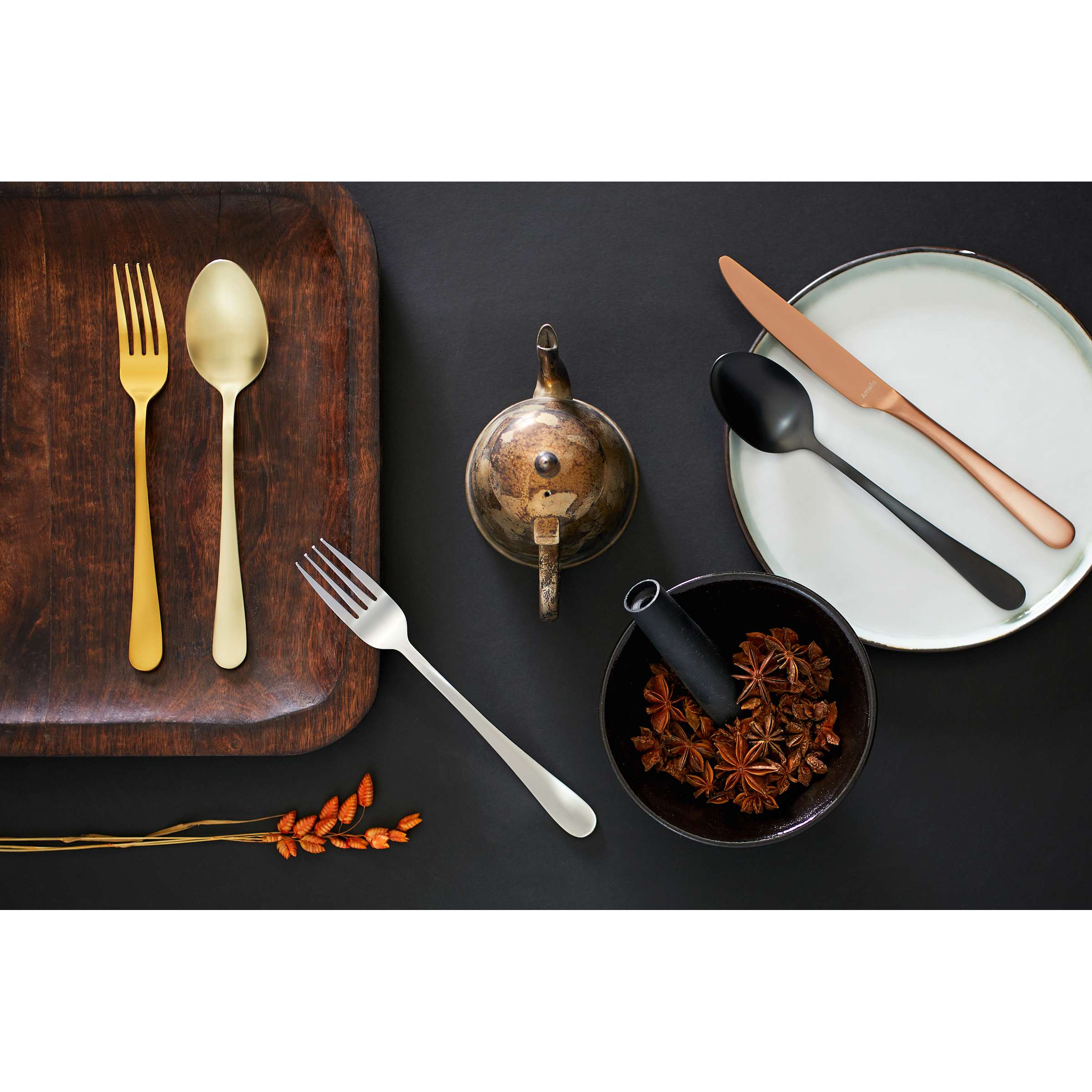 AUSTIN Cutlery Set 32-piece PVD Copper Matte