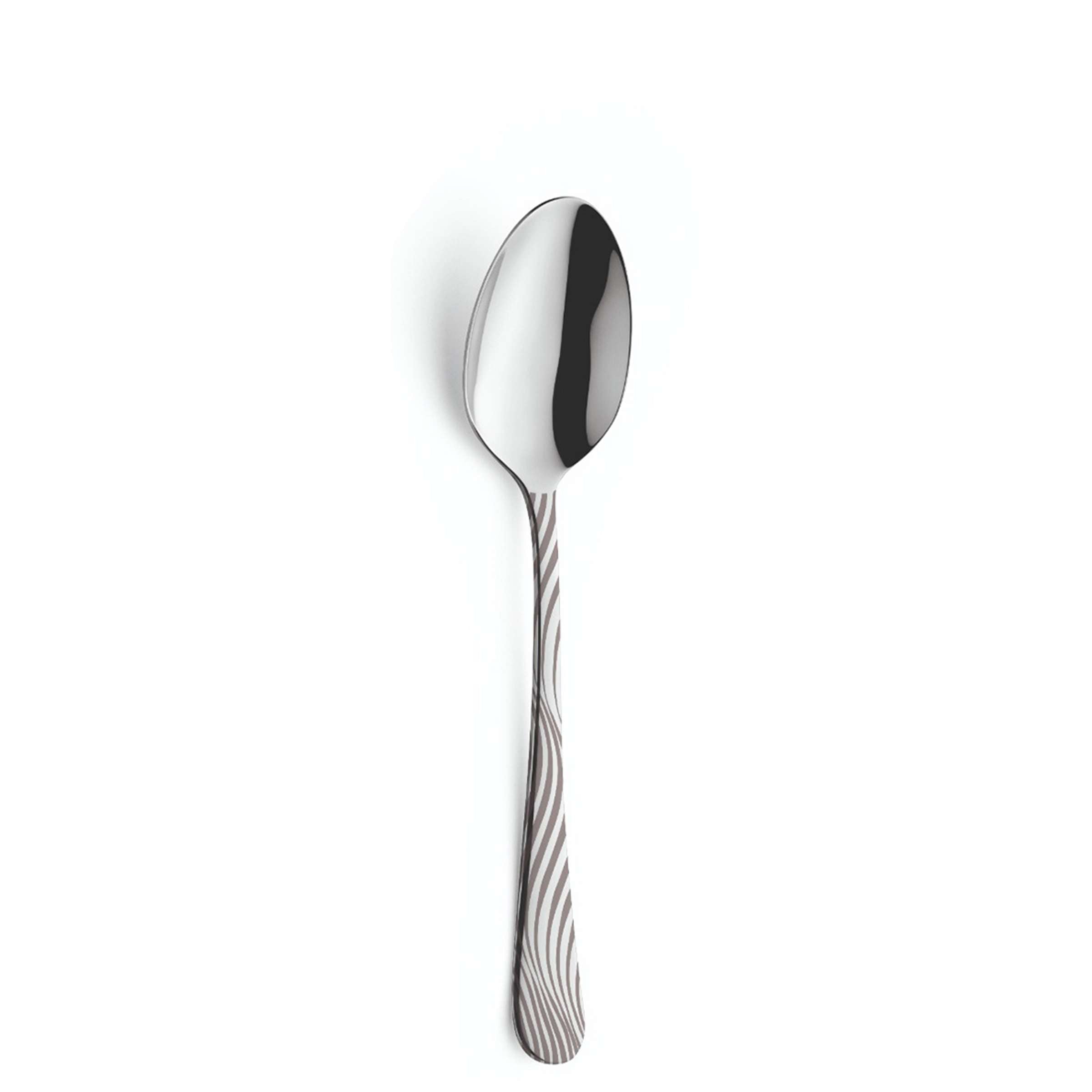Amefa TIDE Besteckset 24-teilig, Teller, Messer, Gabel und Löffel aus Edelstahl, elegant und modern gestaltet.