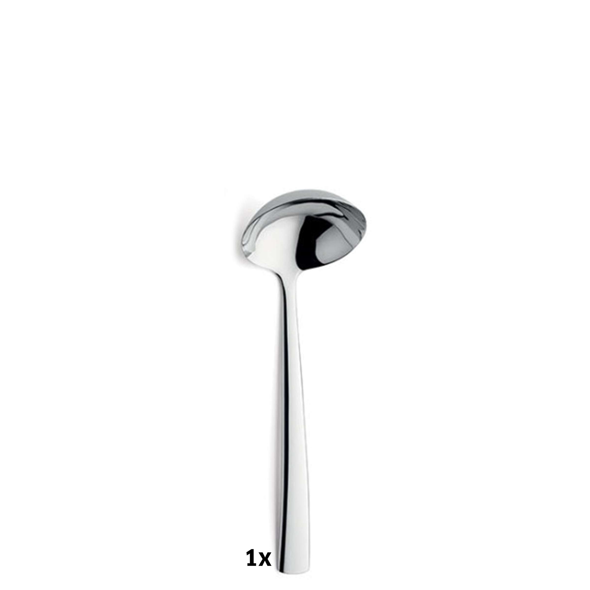 Modernes 78-teiliger Amefa Besteckset mit Messer, Gabel, Löffel und Zubehör auf weißem Hintergrund sichtbar.
