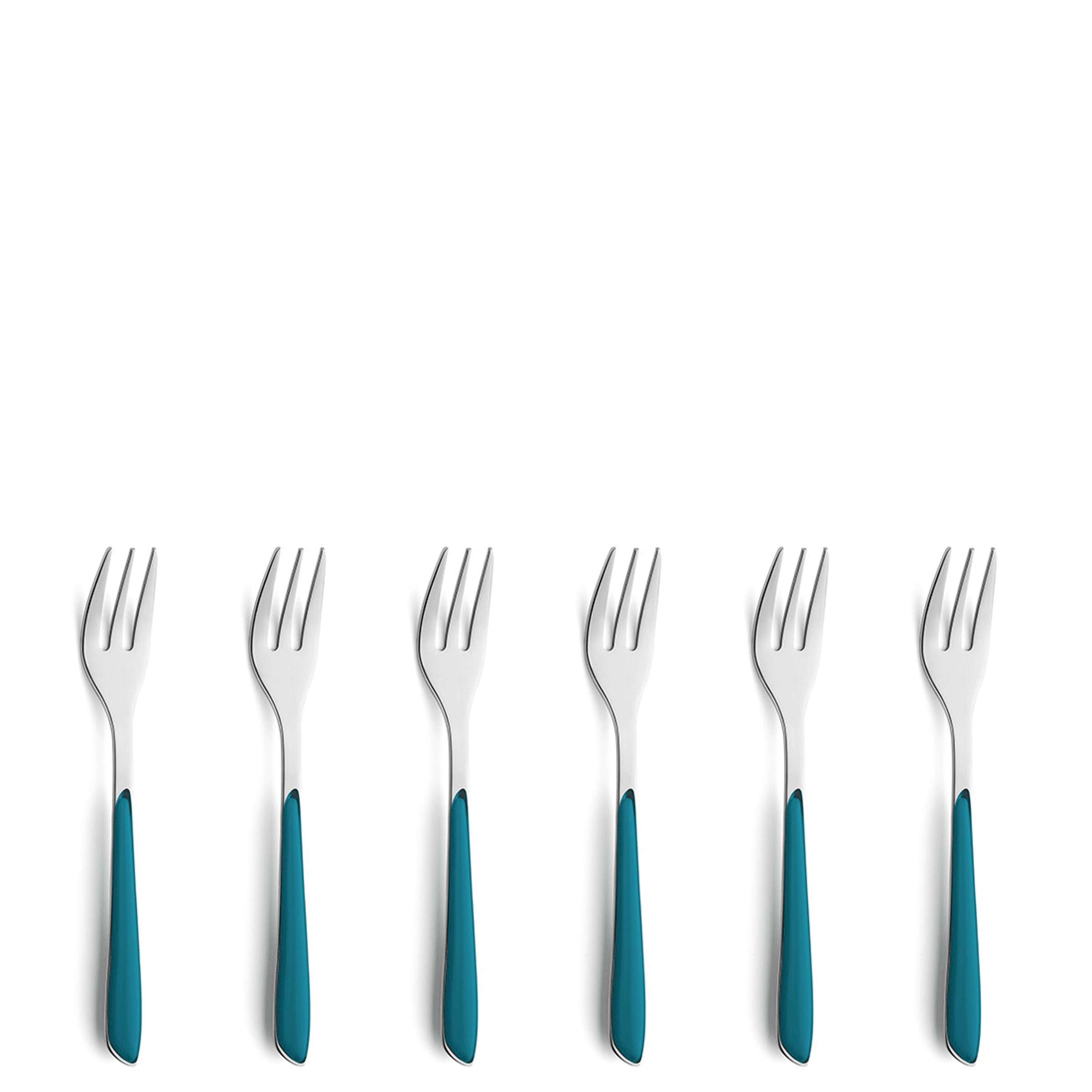 PRISMA Taartvork set 6-delig petrol