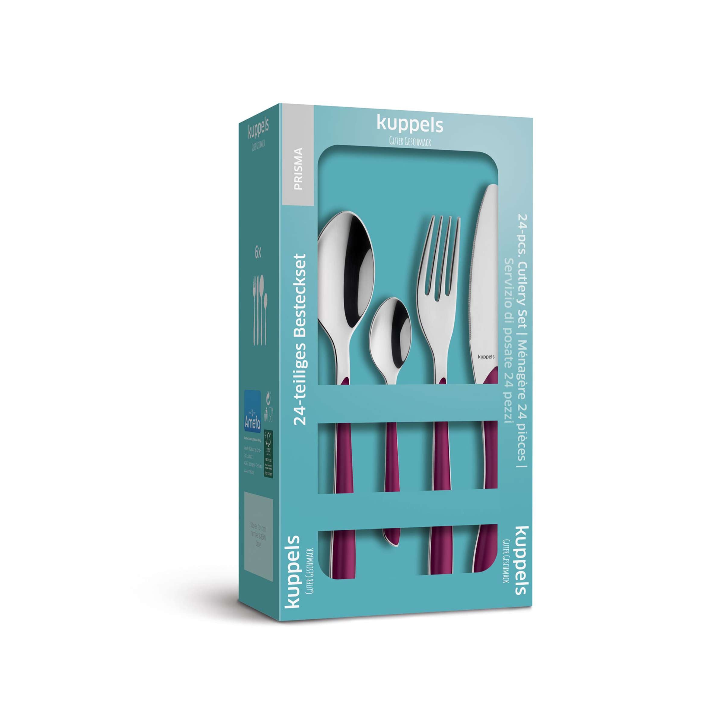 PRISMA Besteckset 24-teilig wildberry
