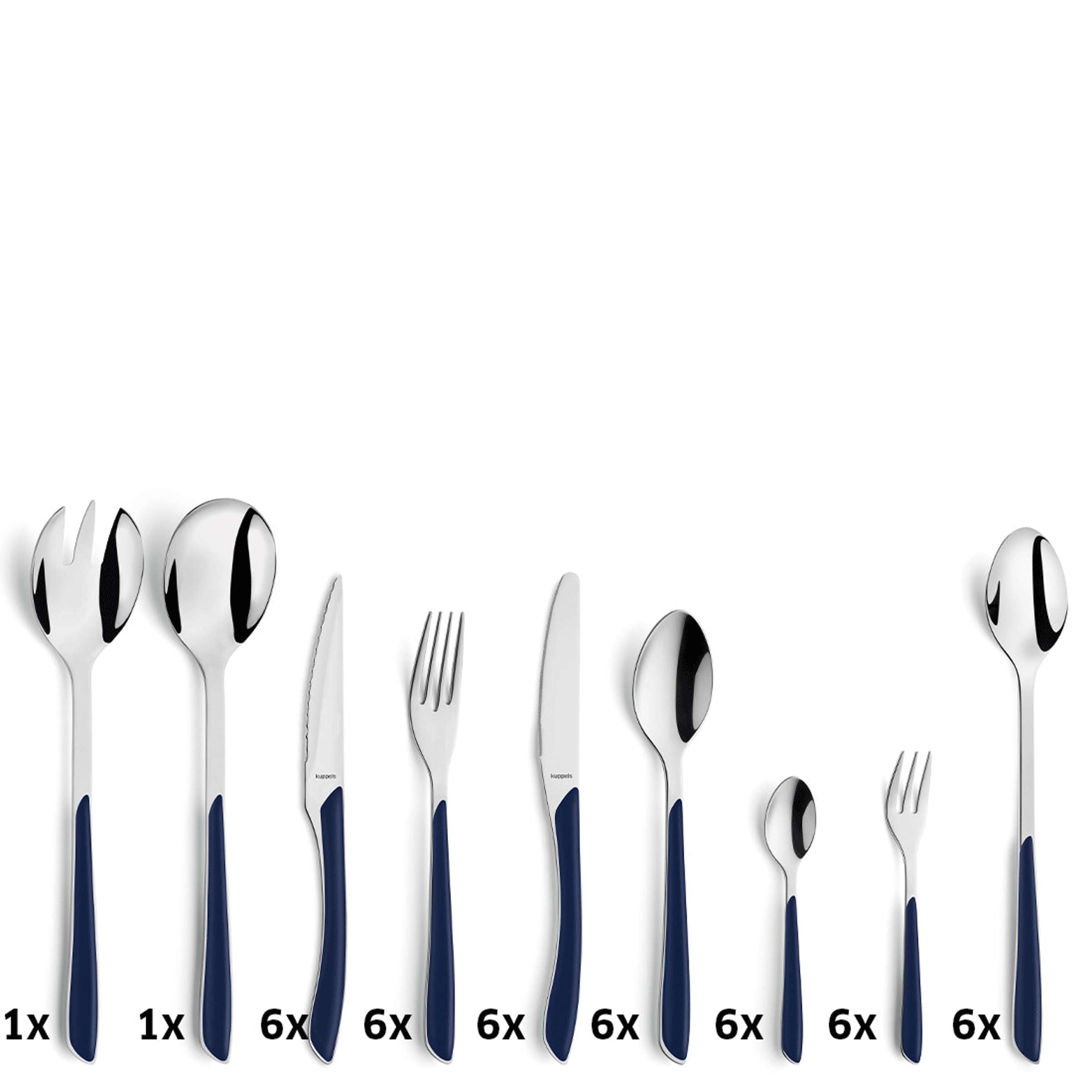 PRISMA Besteckset 44-teilig indigoblau mattiert