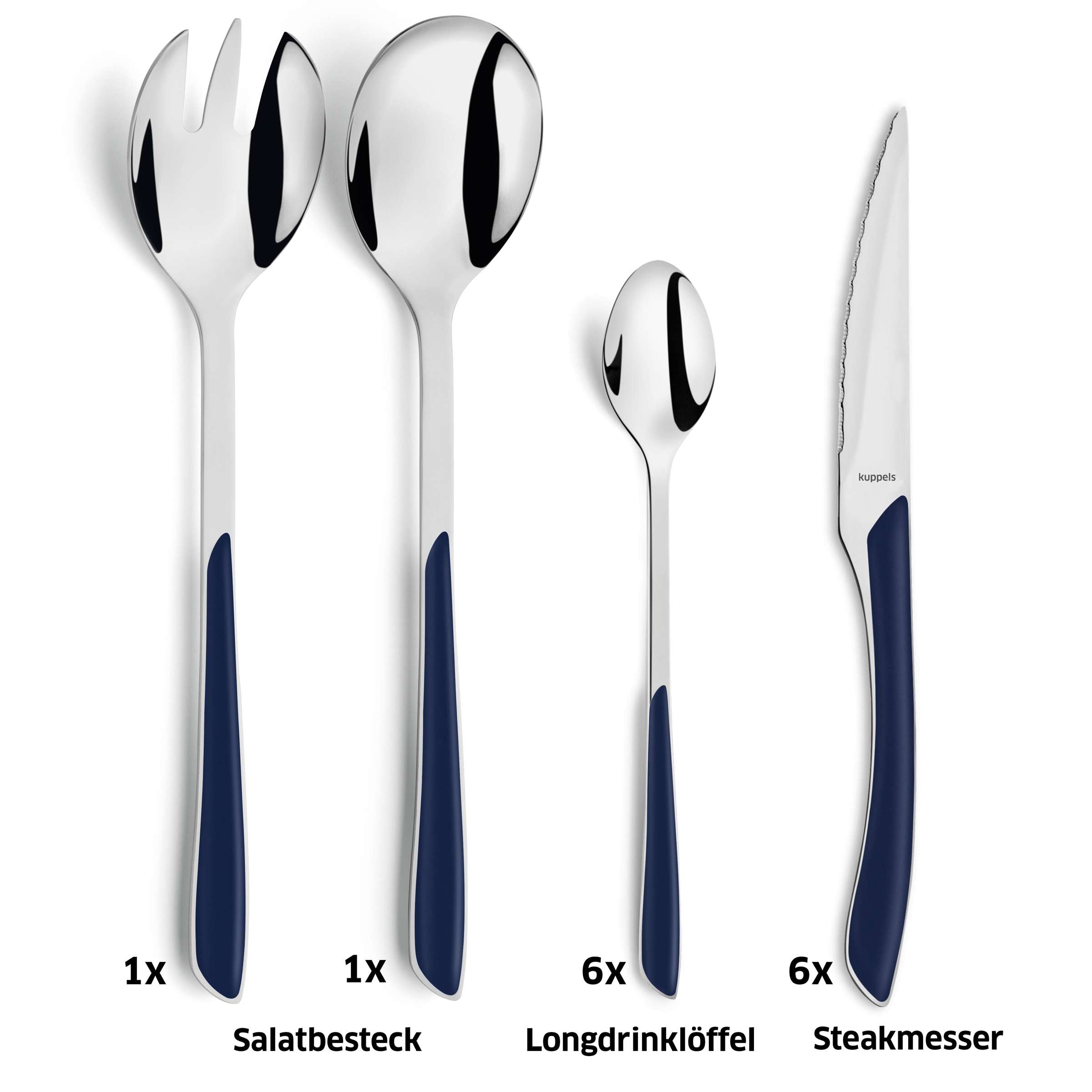 PRISMA Besteckset 44-teilig indigoblau mattiert