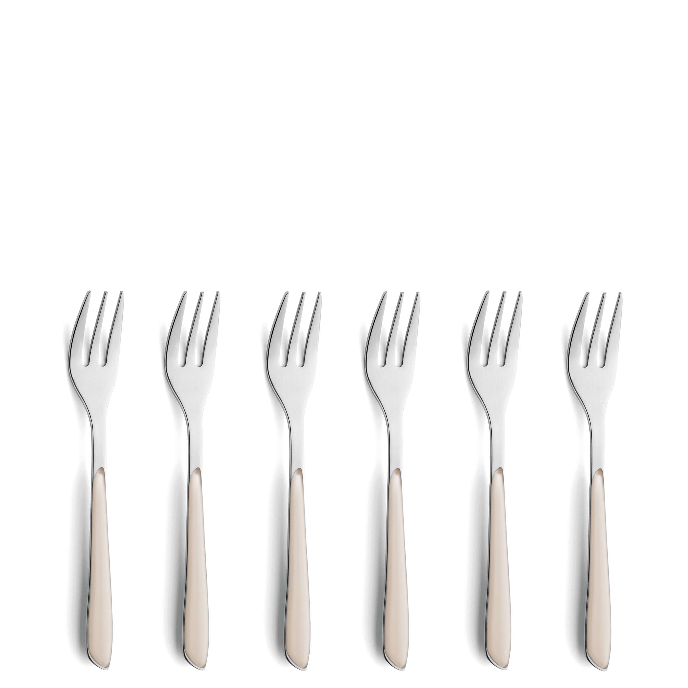PRISMA Kuchengabel Set 6-teilig baumwolle mattiert