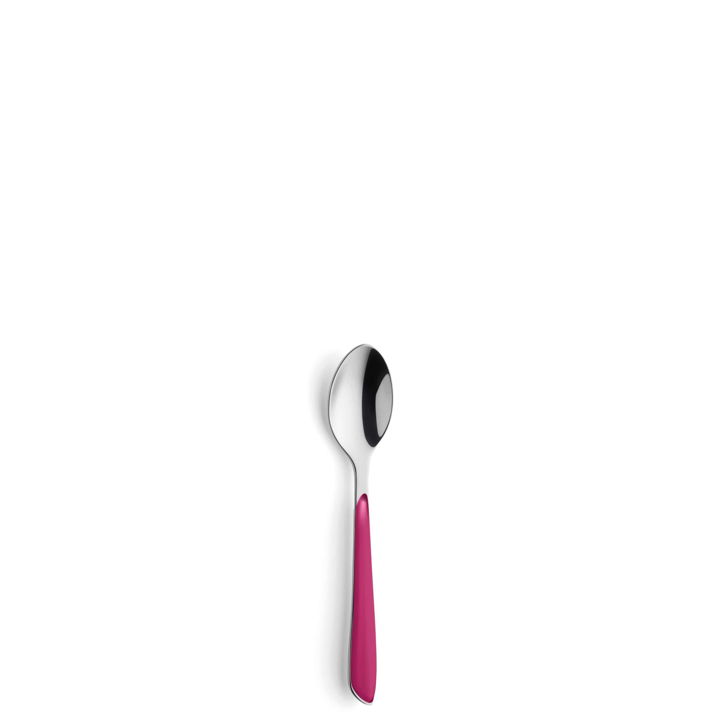 24-teiliges Kuppels PRISMA Besteckset in mattiertem Himbeerrot, including Messer, Gabeln, Löffel und Teelöffel, glänzend und modern.