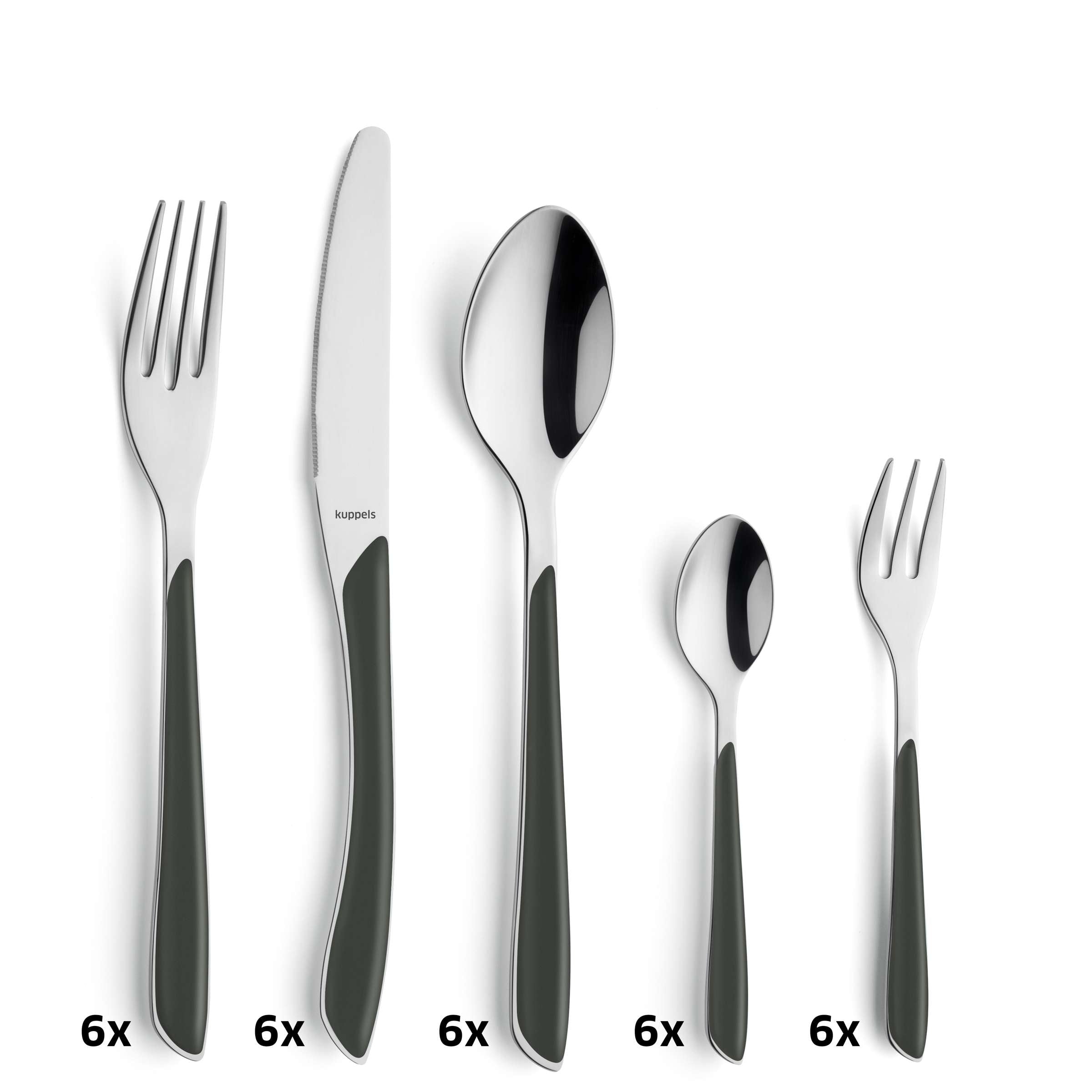 PRISMA Cutlery Set 44-pieces slate grey satin