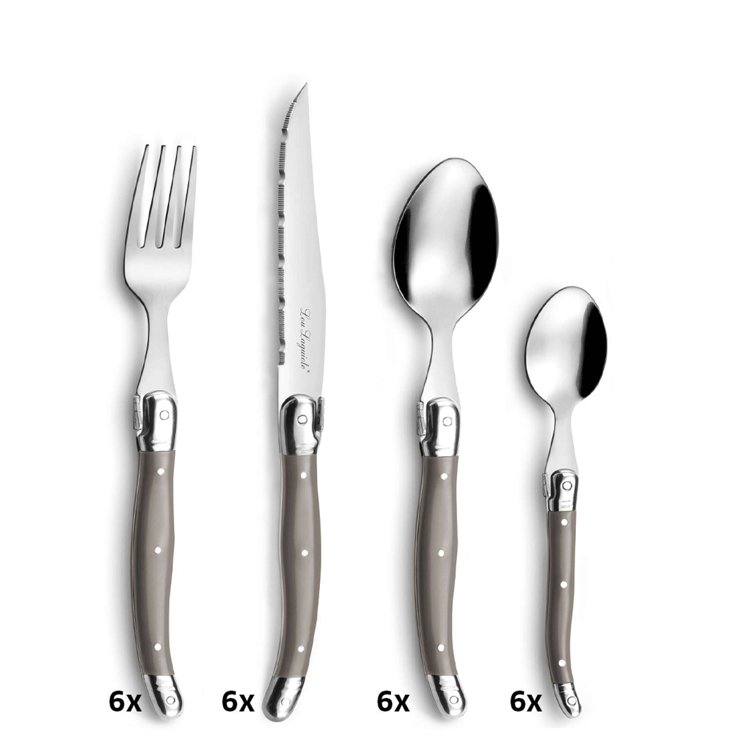 TRADITION 24-Piece Cutlery Set Taupe