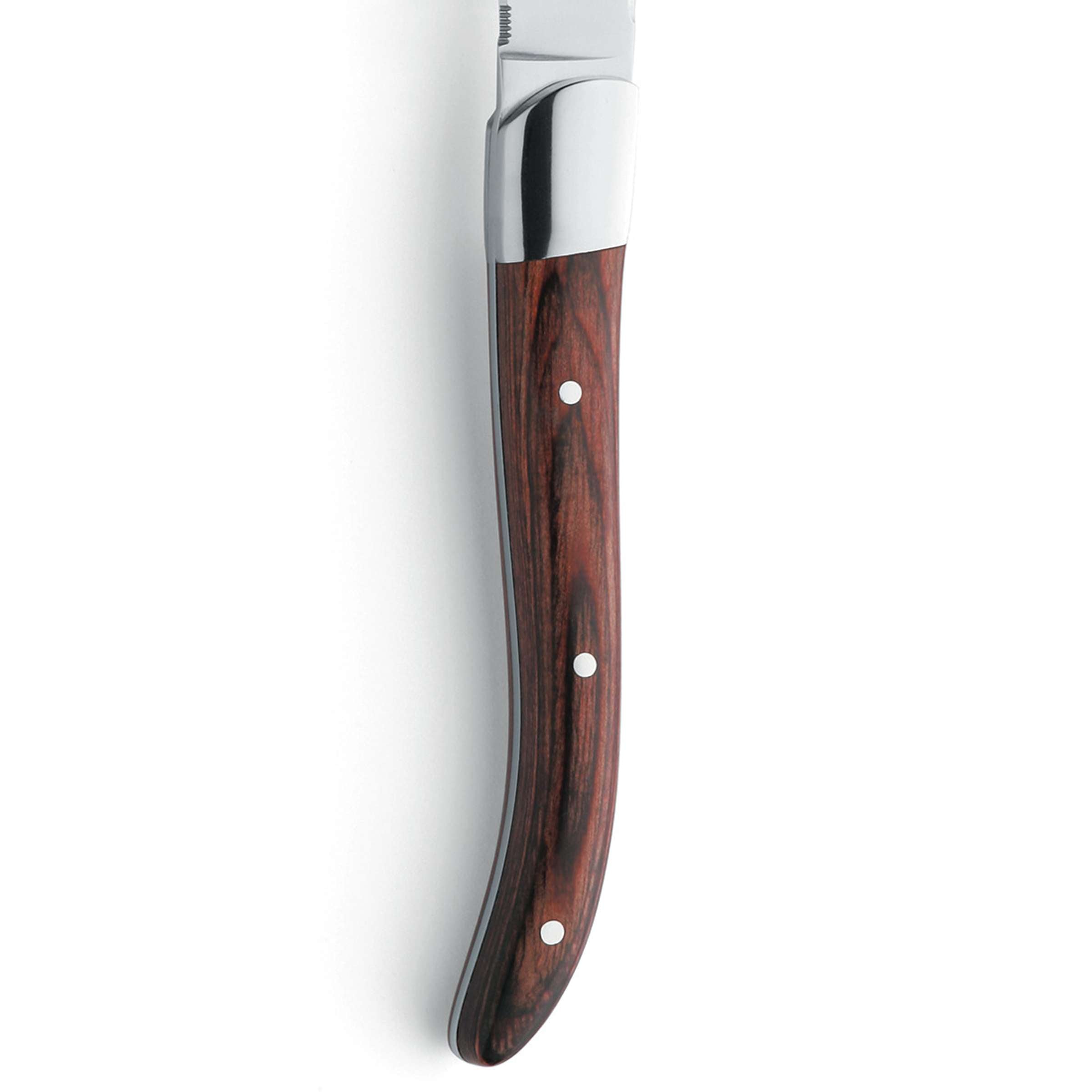 Amefa Royal Steak Messer Set mit zwei Messern aus Holzgriff, hochwertiges Besteck für Steak und Fleisch.