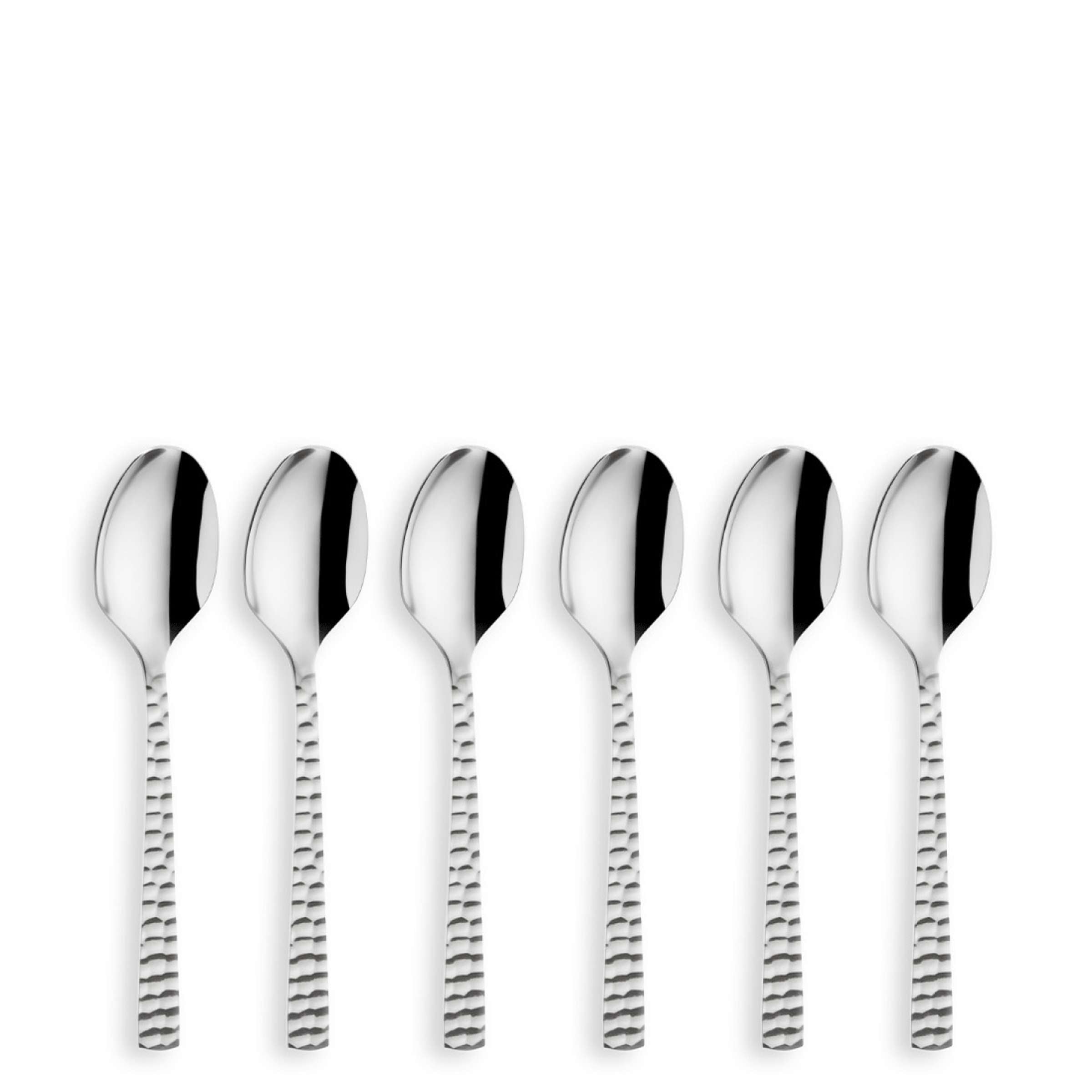 Amefa FELICITY Mocca- und Espressolöffel Set, 6-teilig, aus Edelstahl, mit eleganten Griffen, perfekt für Kaffee-Servieren