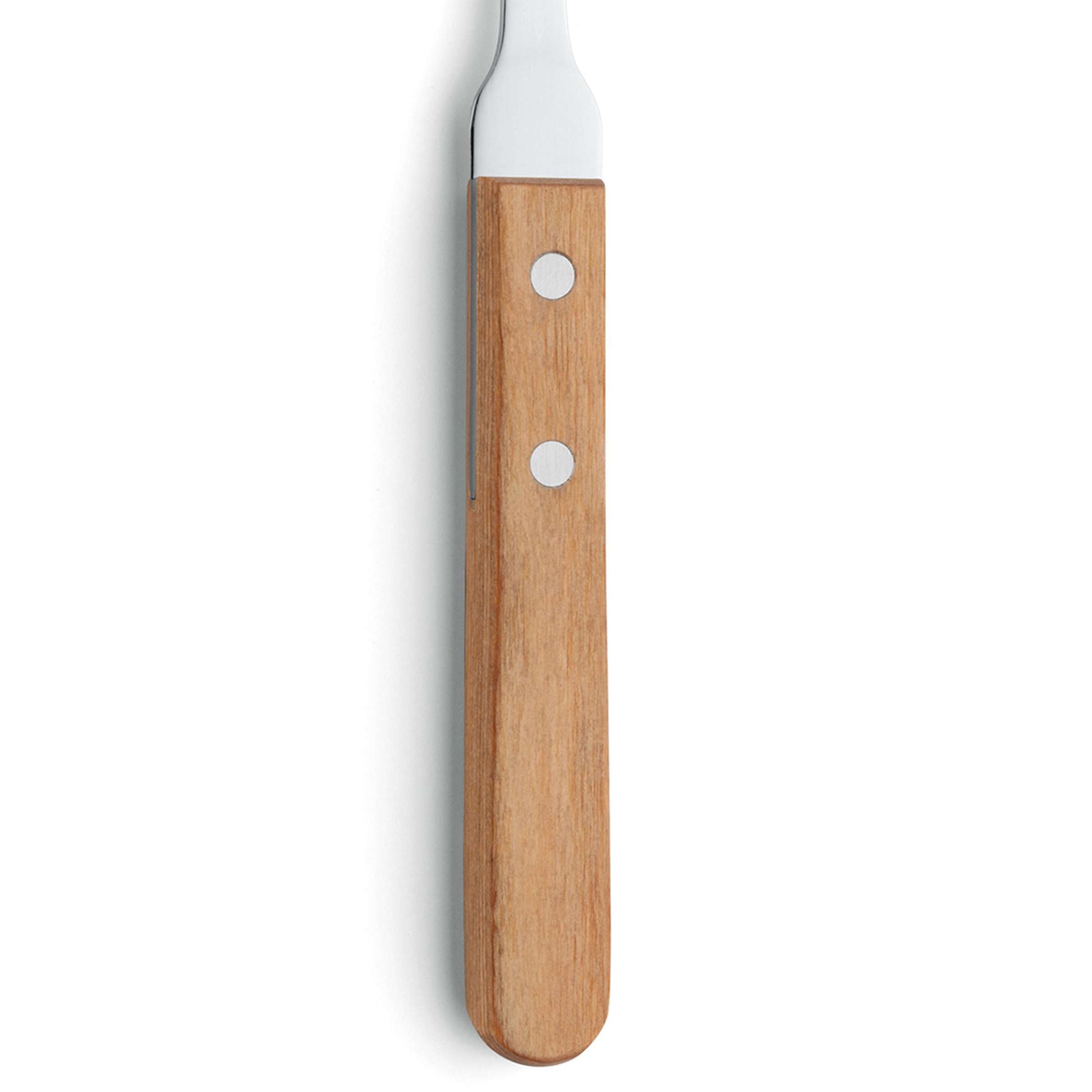Sechsteiliges Amefa Pizza Steakgabel Set aus Holz mit robustem Design und ergonomischem Griff, ideal für Pizza und Steak.