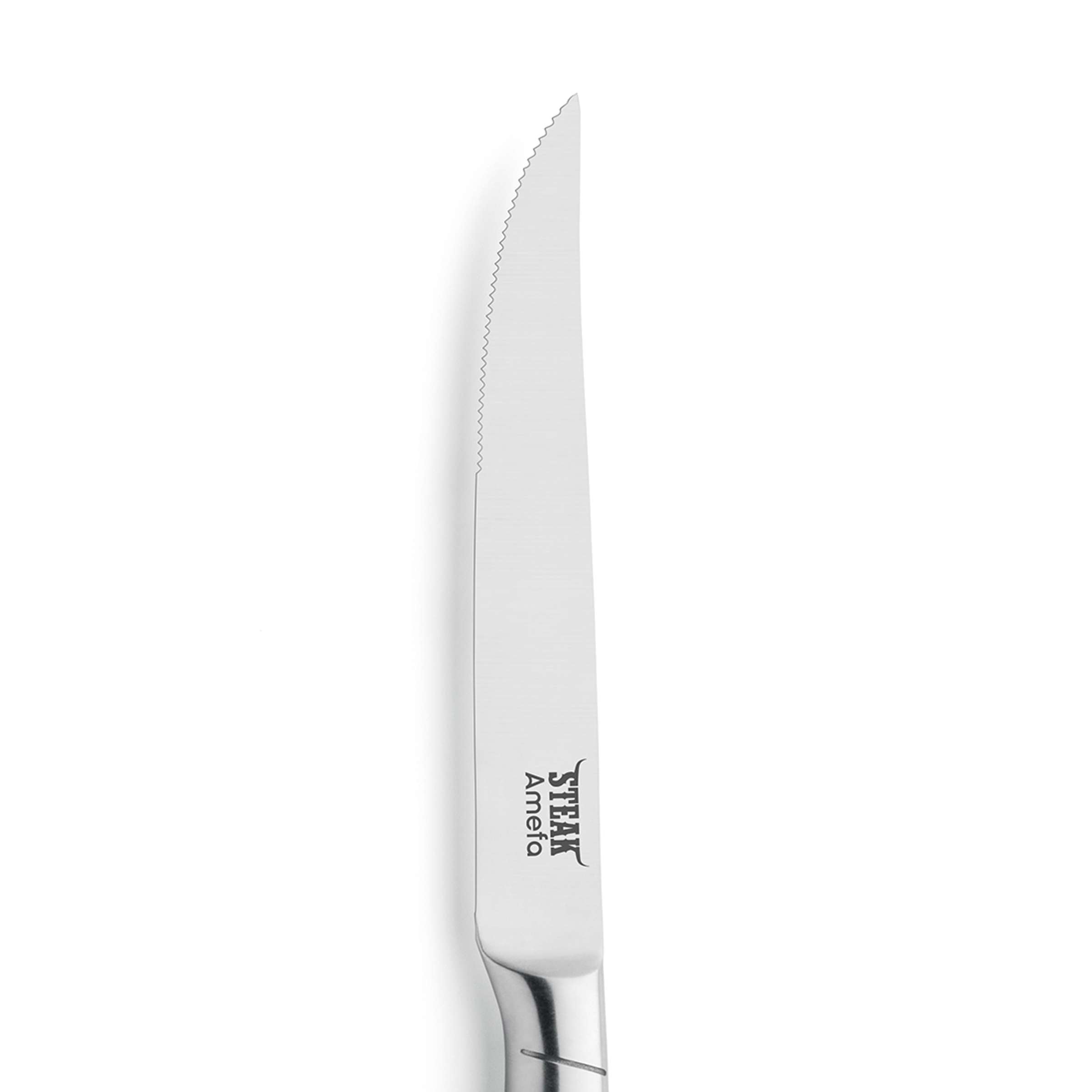 Amefa PRIME RIB Steakmesser Vollheft, scharfes Messer mit Holzgriff für saftiges Steak, elegante Besteckqualität