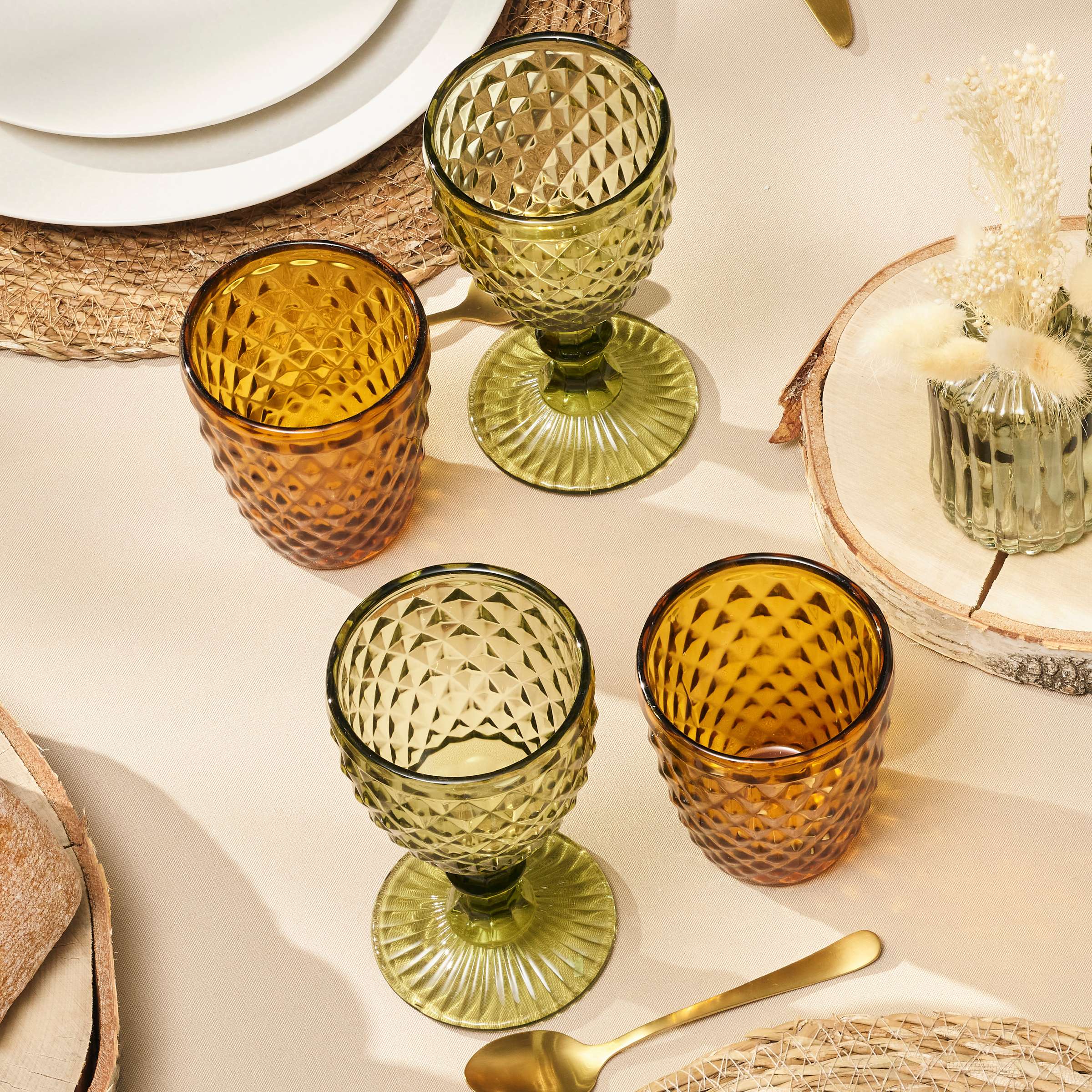 DIAMOND Wineglas green