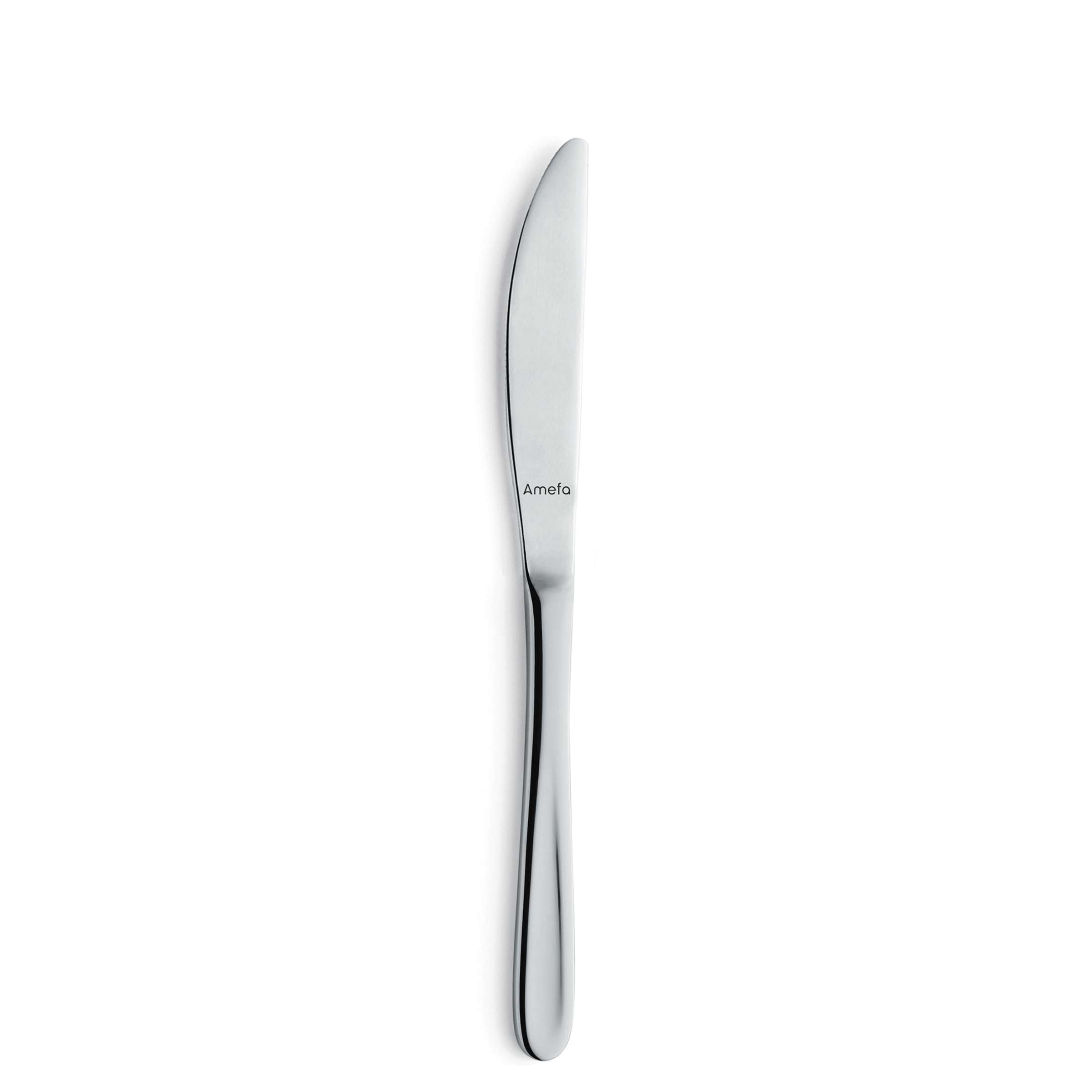 Amefa Monaco Besteckset, 24-teilig, besteht aus Messer, Gabel, Löffel und Teelöffel aus Edelstahl, elegant auf weißem Hintergrund.