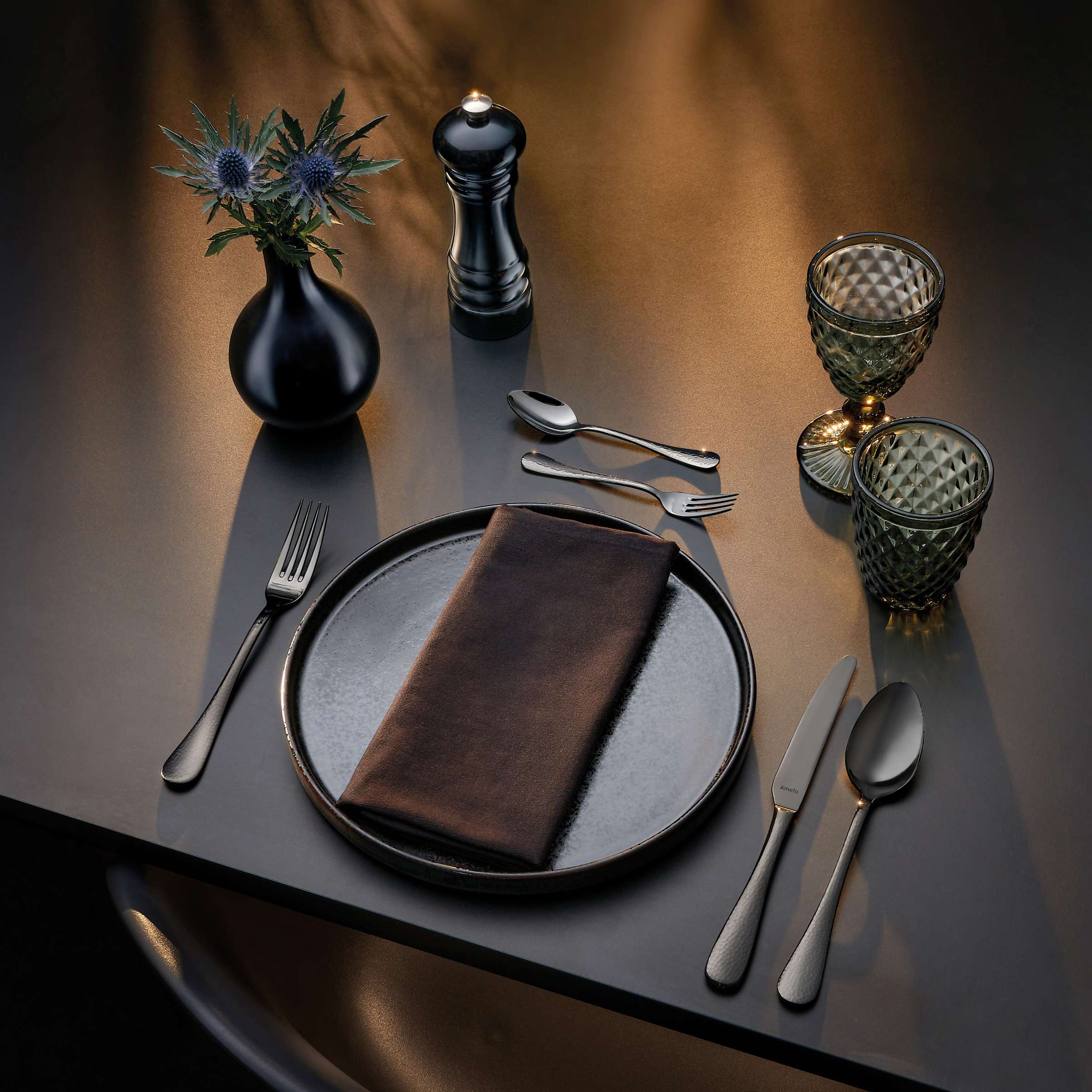 SIERRA Bestekset 30-delig PVD zwart