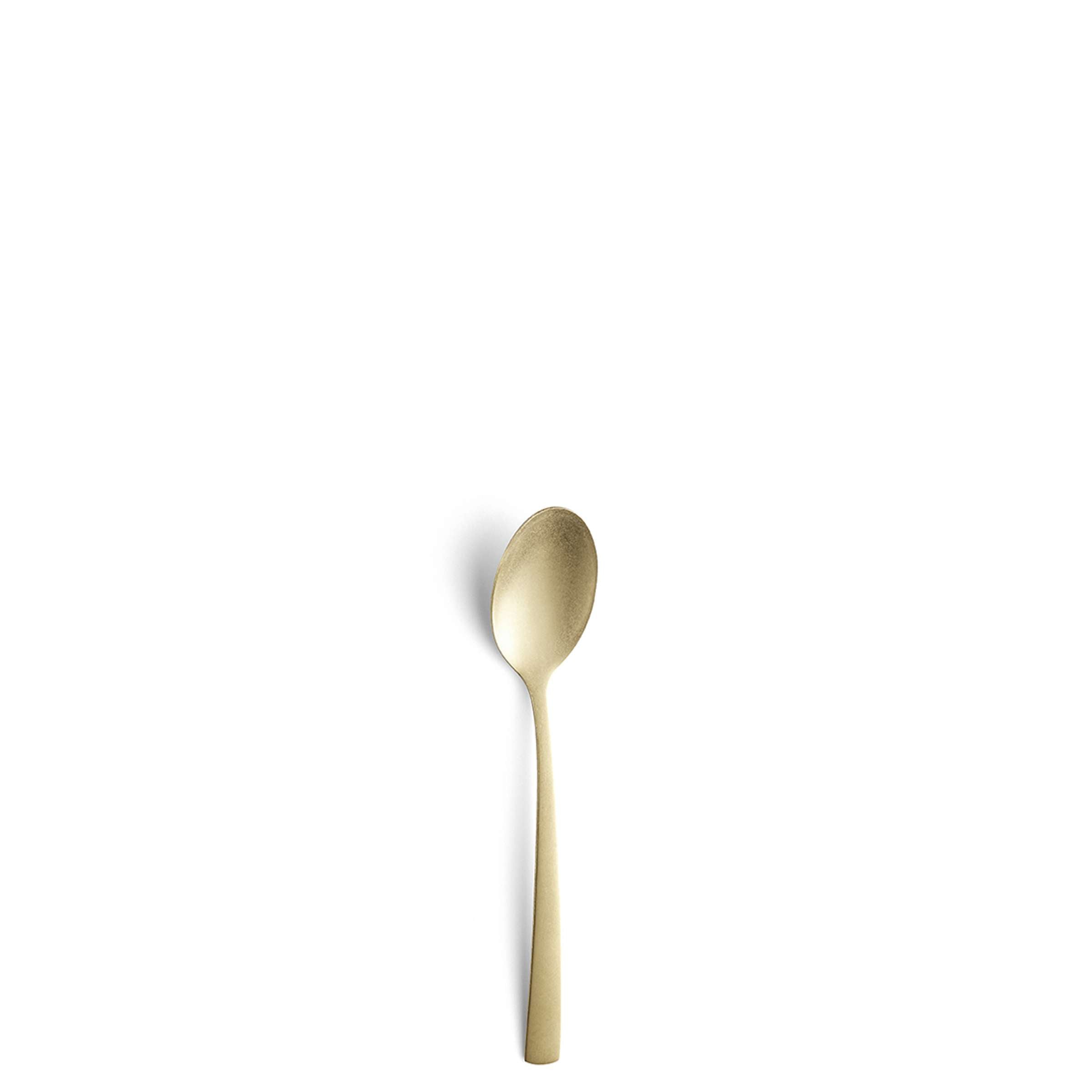 16-teiliges MANILLE Besteckset von Amefa aus PVD champagner Vintage, zeigt Messer, Gabeln und Löffel aus glänzendem Besteckset
