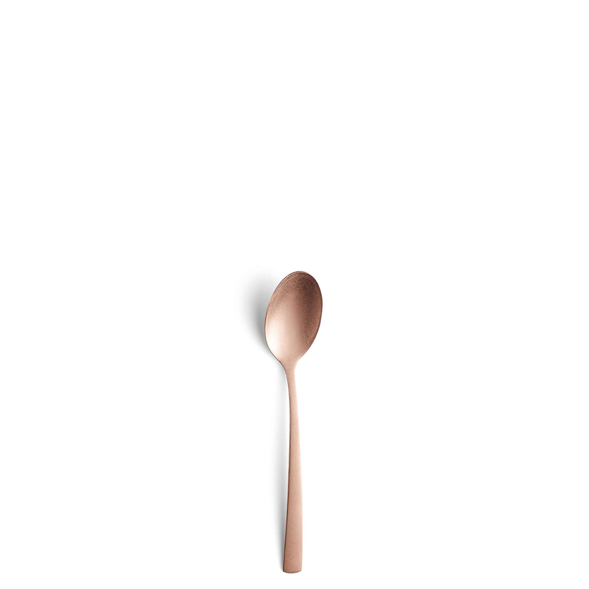 Amefa MANILLE Besteckset 16-teilig mit PVD kupferfärbtem Vintage-Design, Messer, Gabeln, Löffel auf weißem Hintergrund