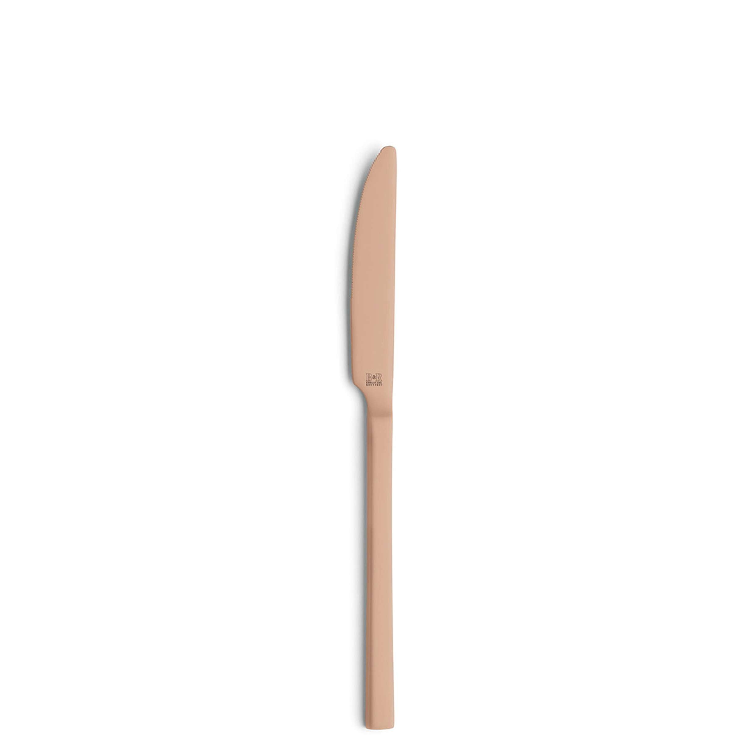 PANO Besteckset 16-teilig von Beckmann & Rommerskirchen, mattiertes PVD Kupfer, Besteck mit Messer, Gabel und Löffel, elegant und modern