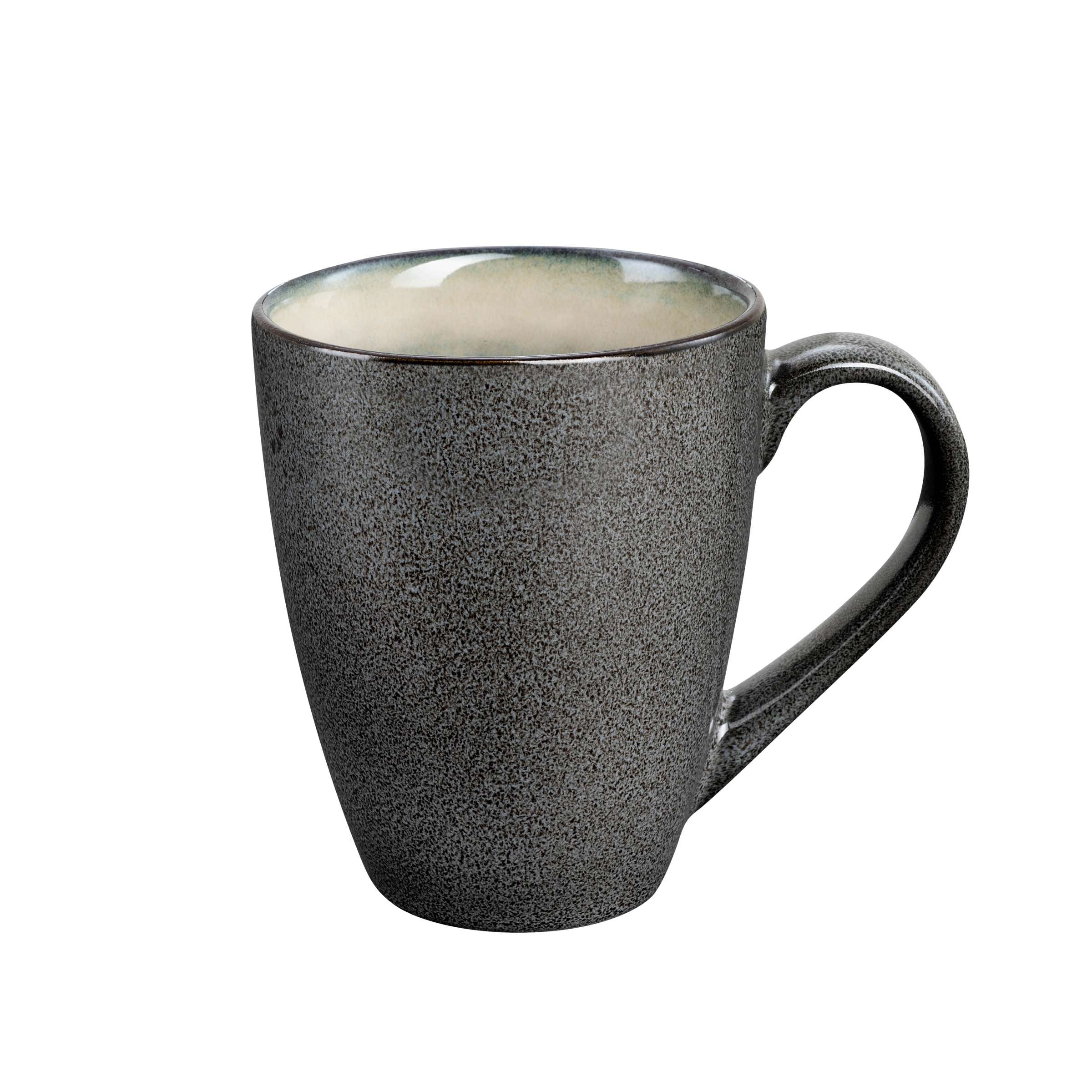 Grauer und weißer Shadow Nacre Becher aus Geschirr von Médard de Noblat, detailreiche Keramik mit elegantem Design