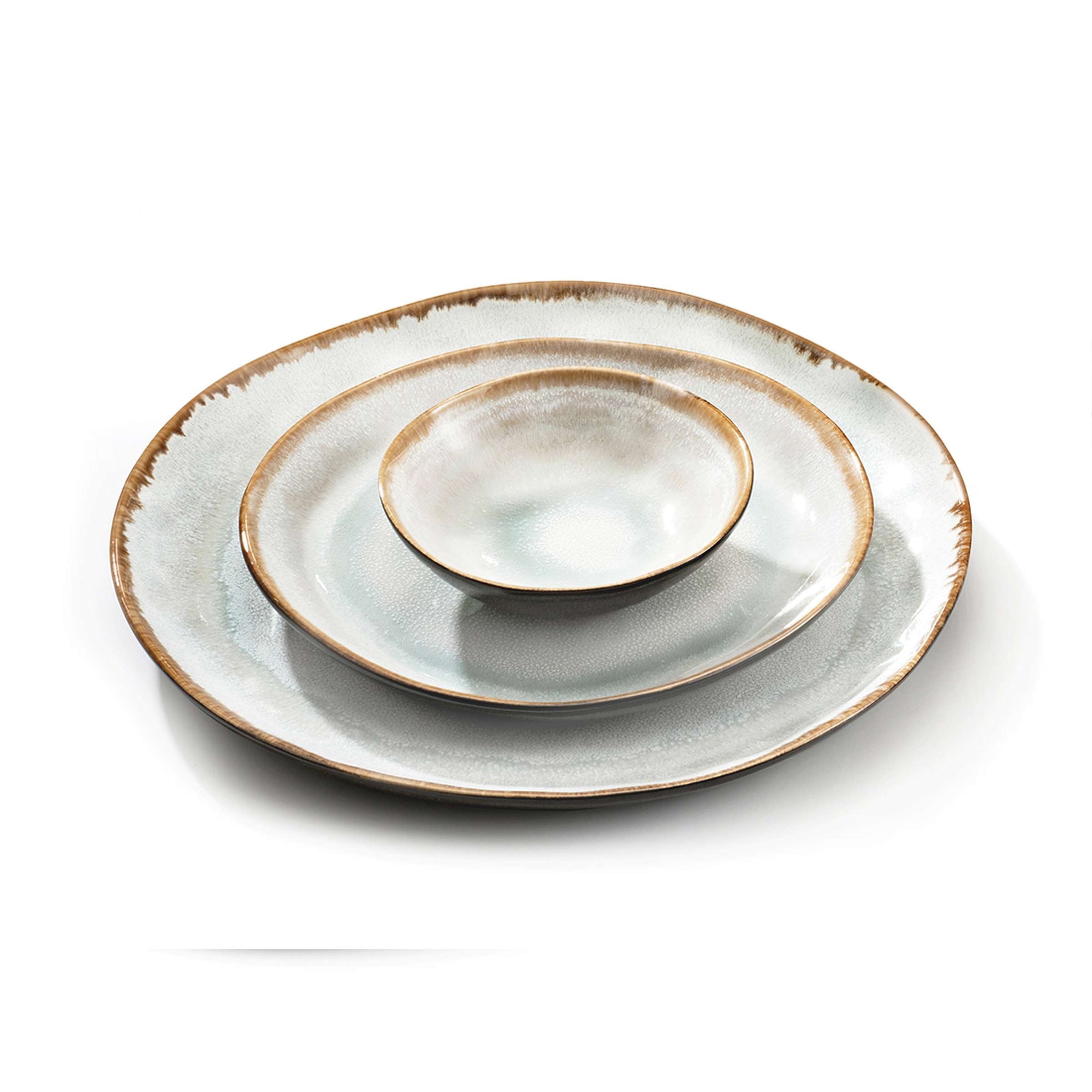 SHADOW AQUA Salad bowl blue, grey