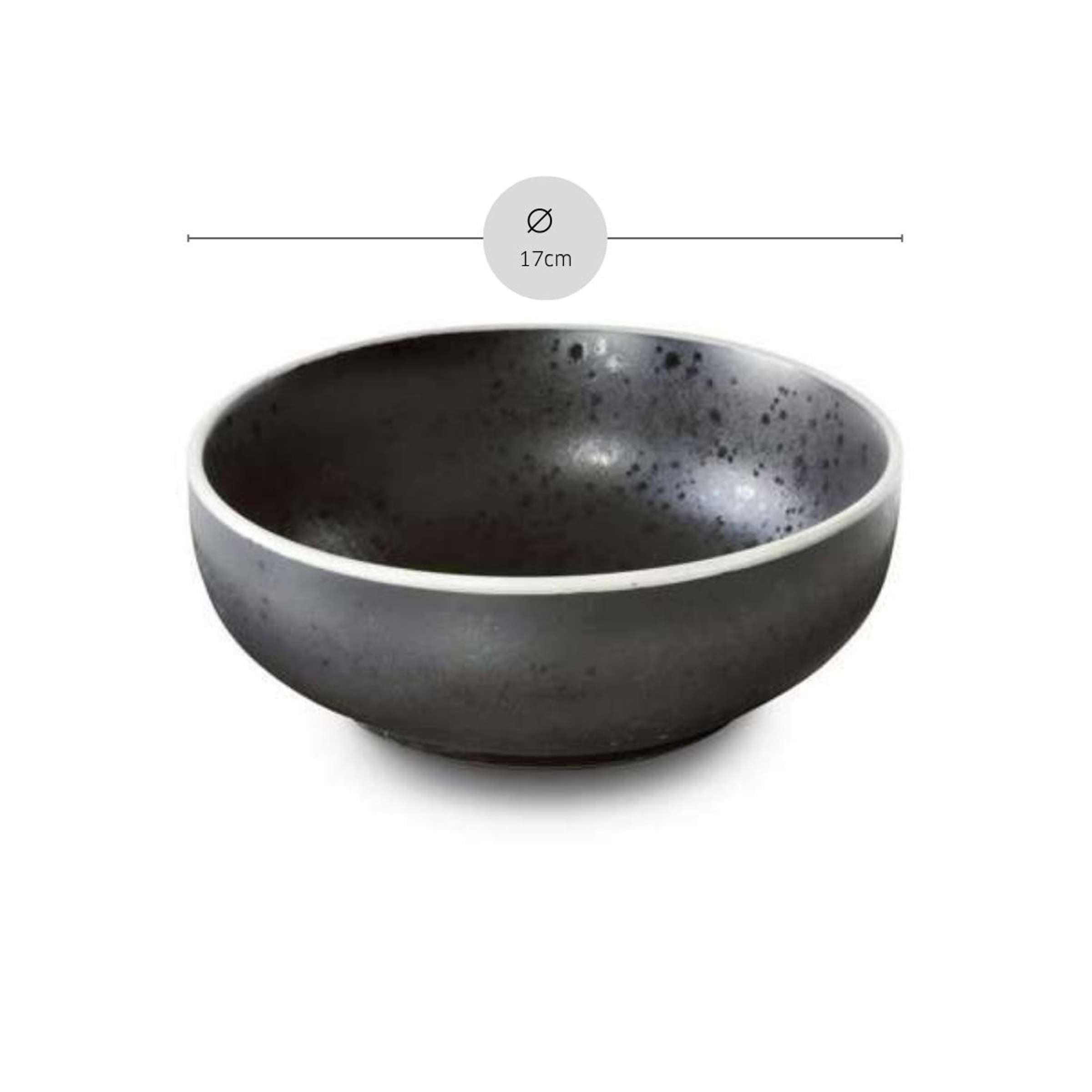 ASTER GRANITE Salad Plate black,white