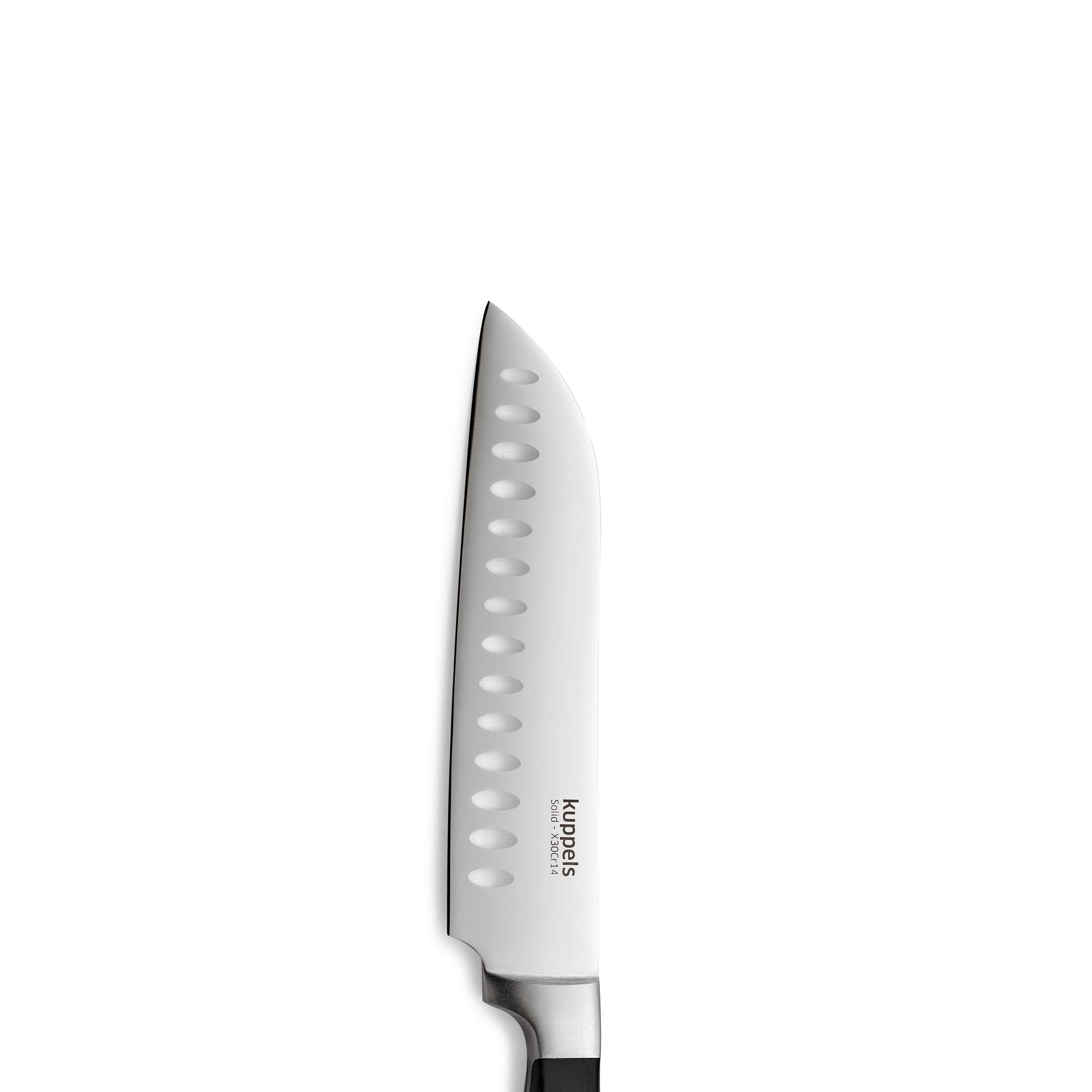 Kuppels SOLID Santokumesser Küchenmesser mit scharfer Klinge und Holzgriff, ideal zum Schneiden von Gemüse und Fleisch