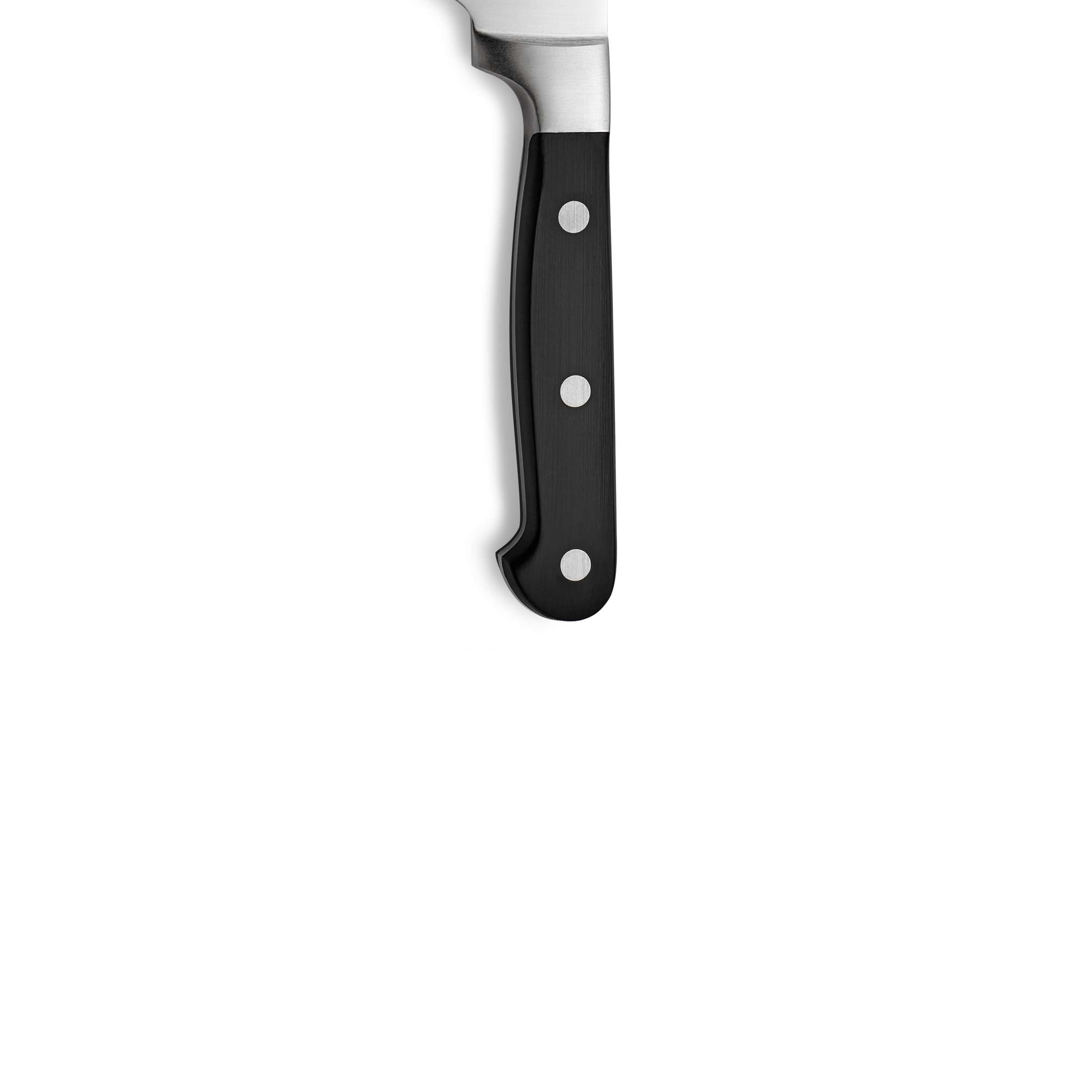 Solides Kuppels Santokumesser mit scharfem, glatten Klingenstahl für präzises Schneiden in der Küche.