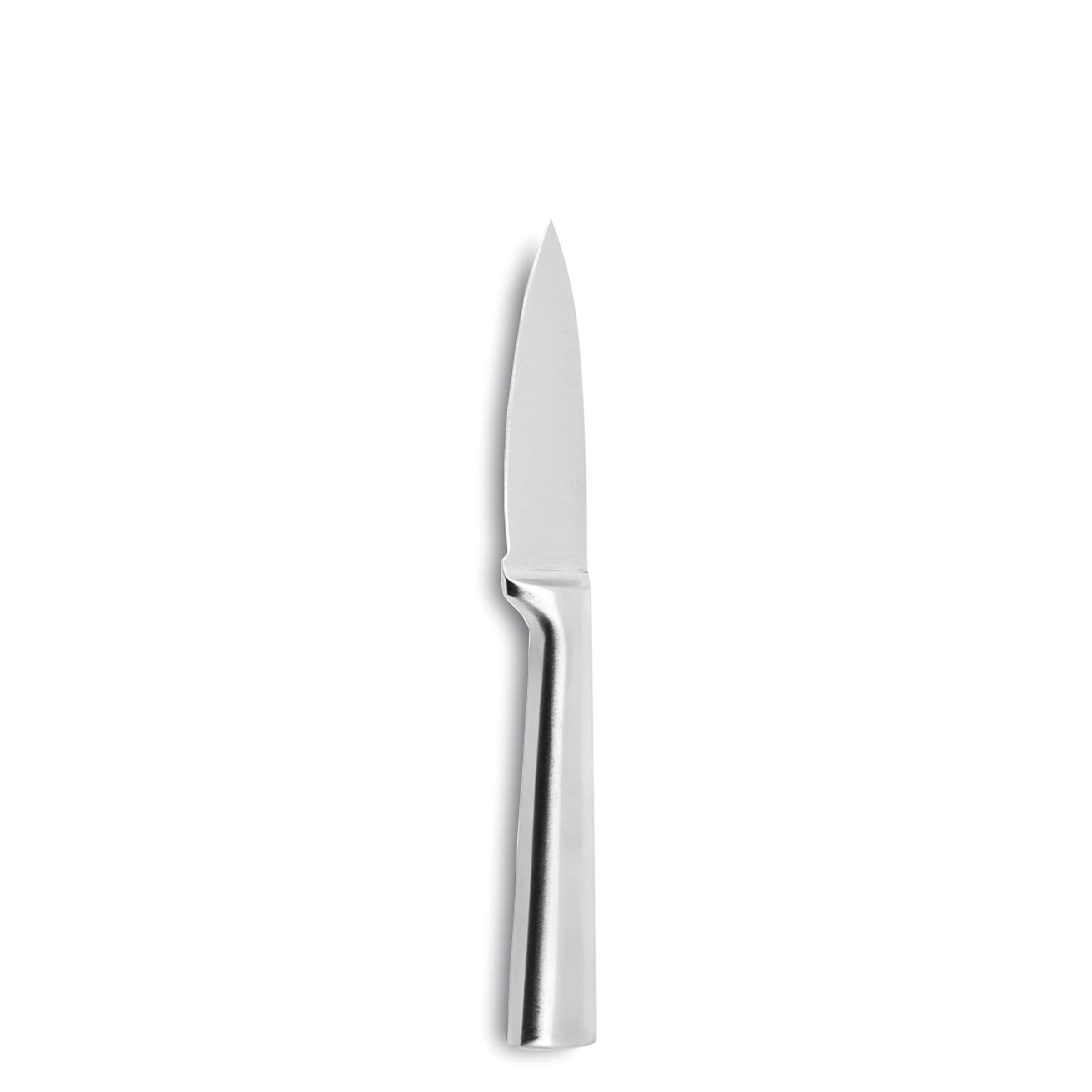 Kuppels STEEL Messerblock, 5-teilig, mit stilvollem Edelstahl-Design und Platz für Kochmesser und Küchenmesser.