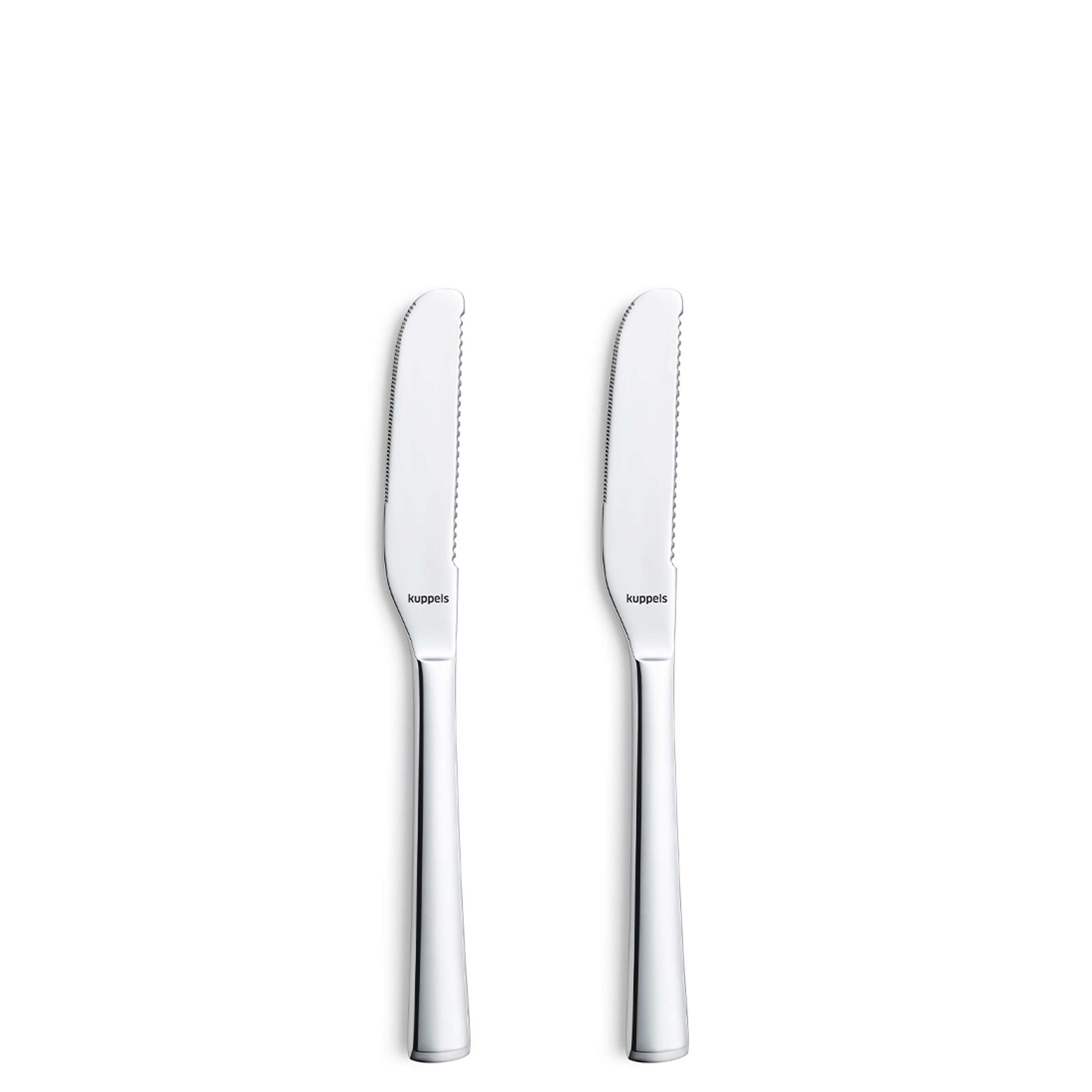 Kuppels Butterstreicher Set, 2-teilig, Edelstahl Besteck mit butterförmigem Design, ideal für Butter und Aufstriche.