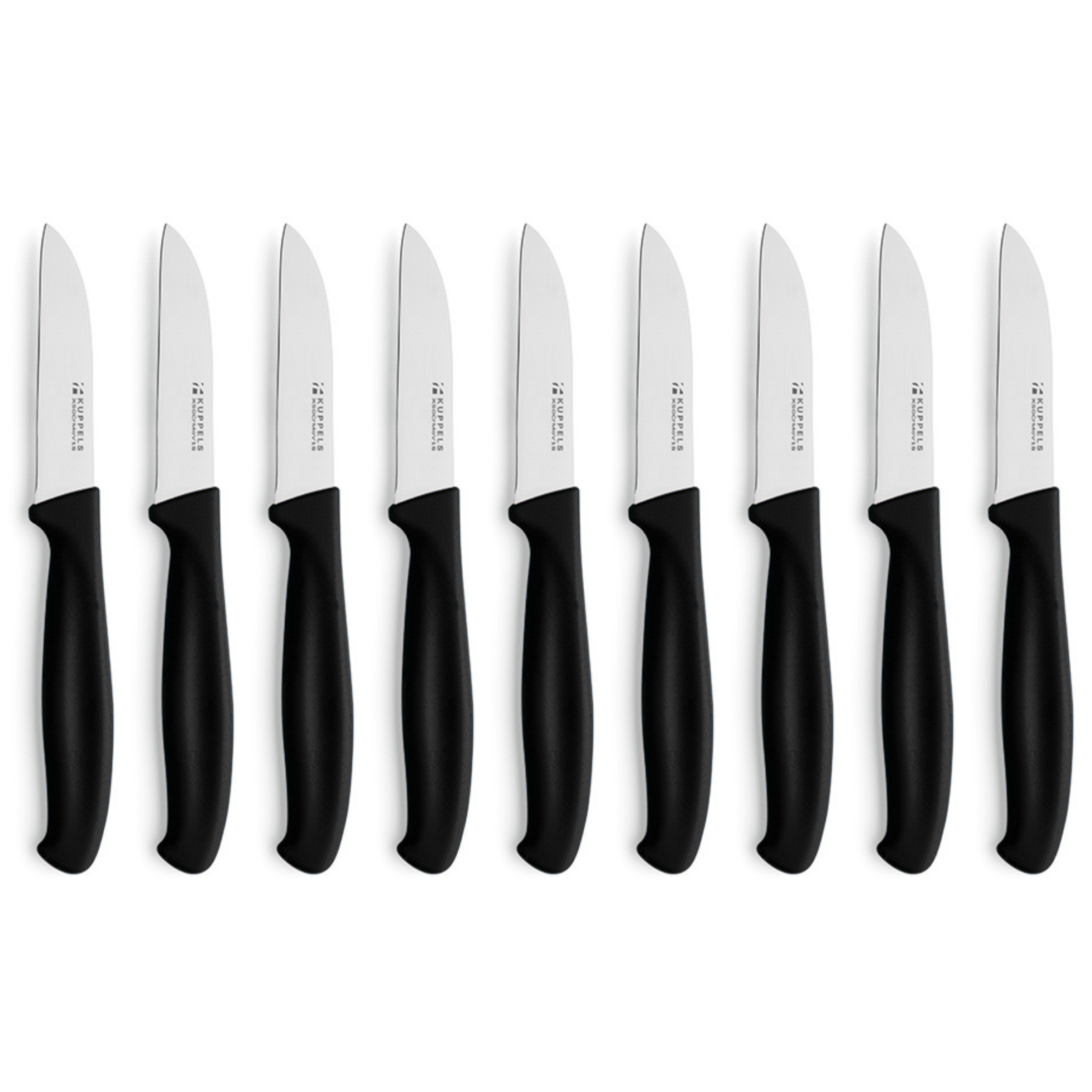 Set aus 9 Küchenmessern von Kuppels, hochwertiges Küchenmesser-Set mit verschiedenen Messertypen für die Küche