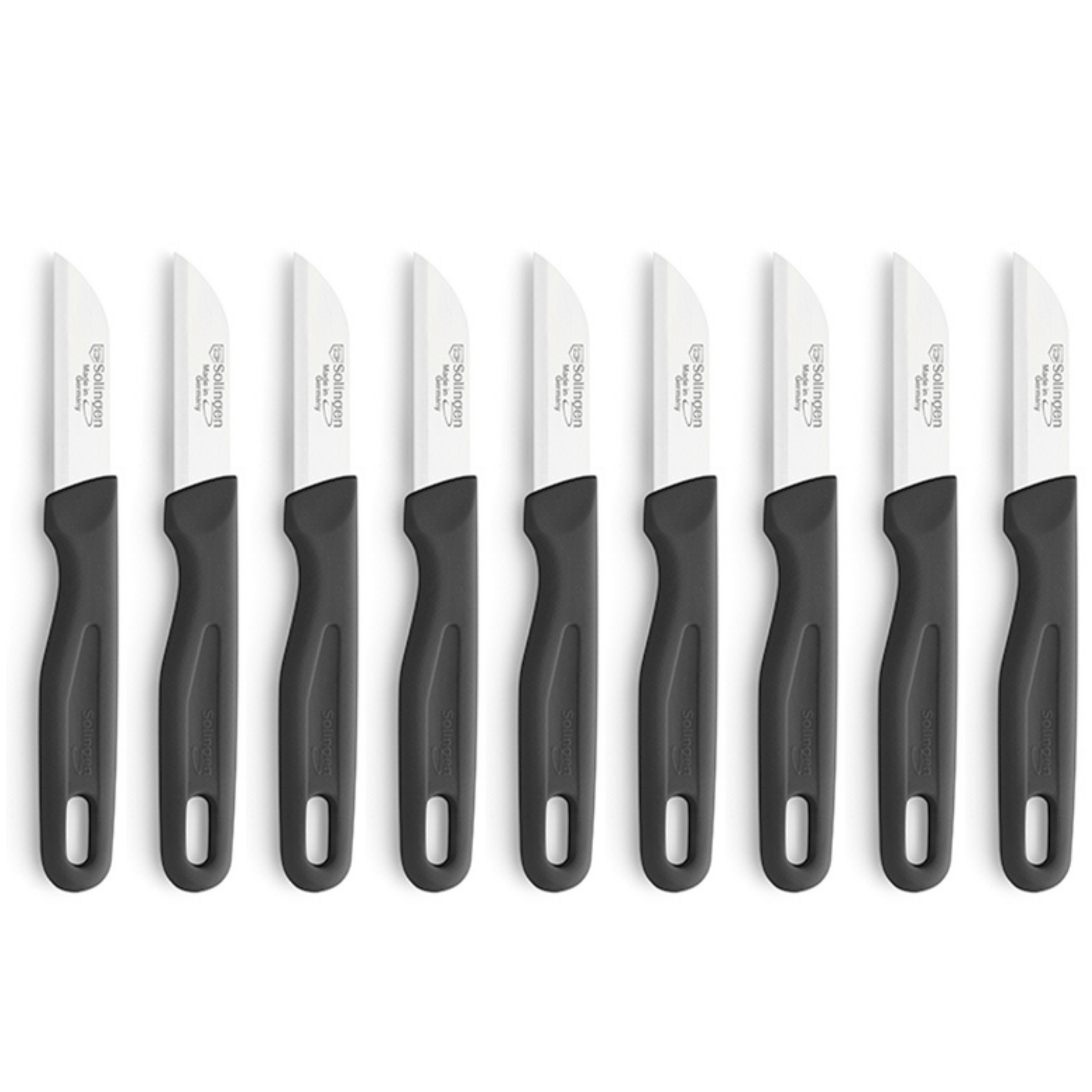 Kuppels SOLINGEN Schälmesser Set, 9-teilig, Küchenmesser mit scharfen Klingen für präzises Schälen und Schneiden.