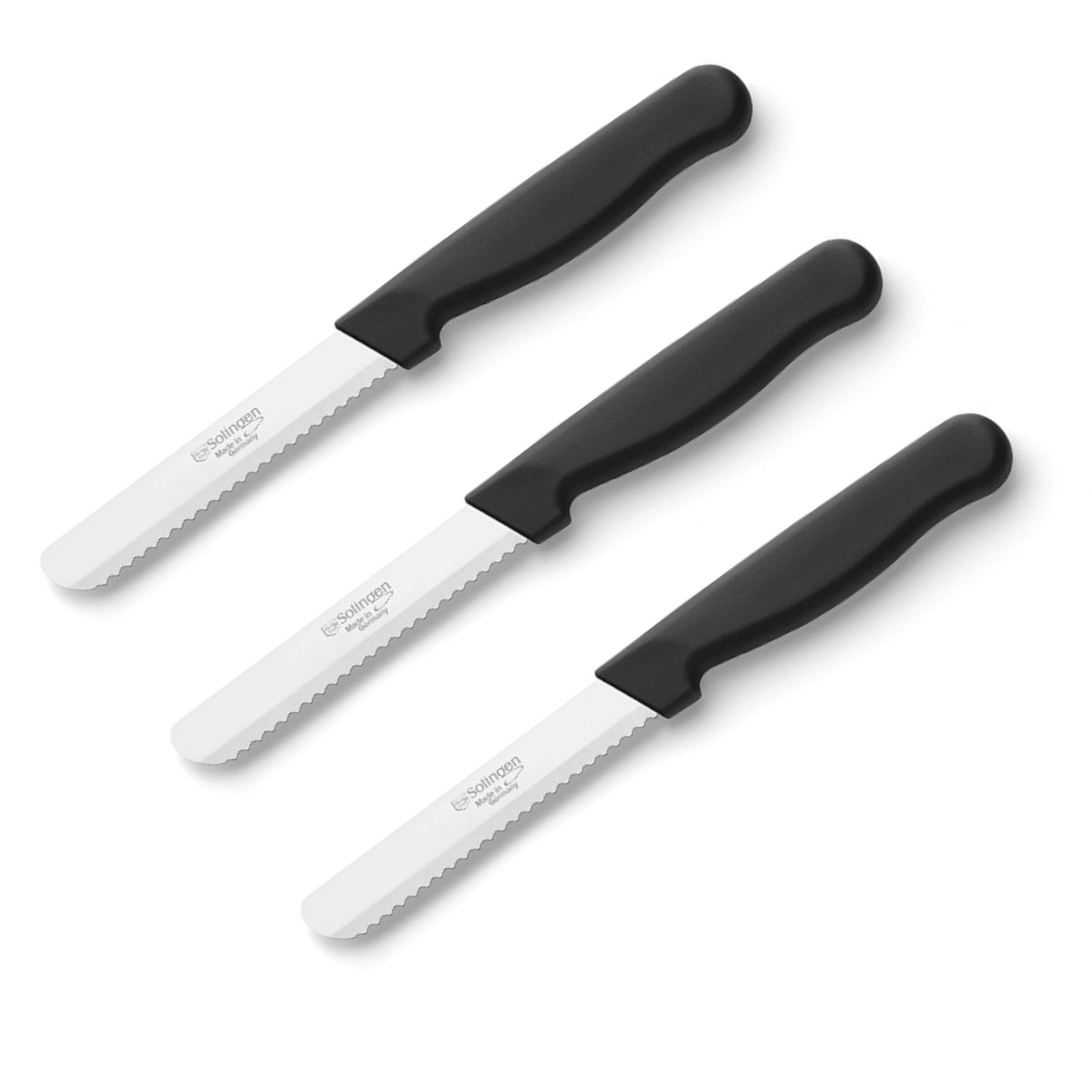 Kuppels SOLINGEN Brotzeitmesser Set, 3-teilig, scharfe Brotmesser und Messer für die Brotzeit, hochwertige Küchenmesser