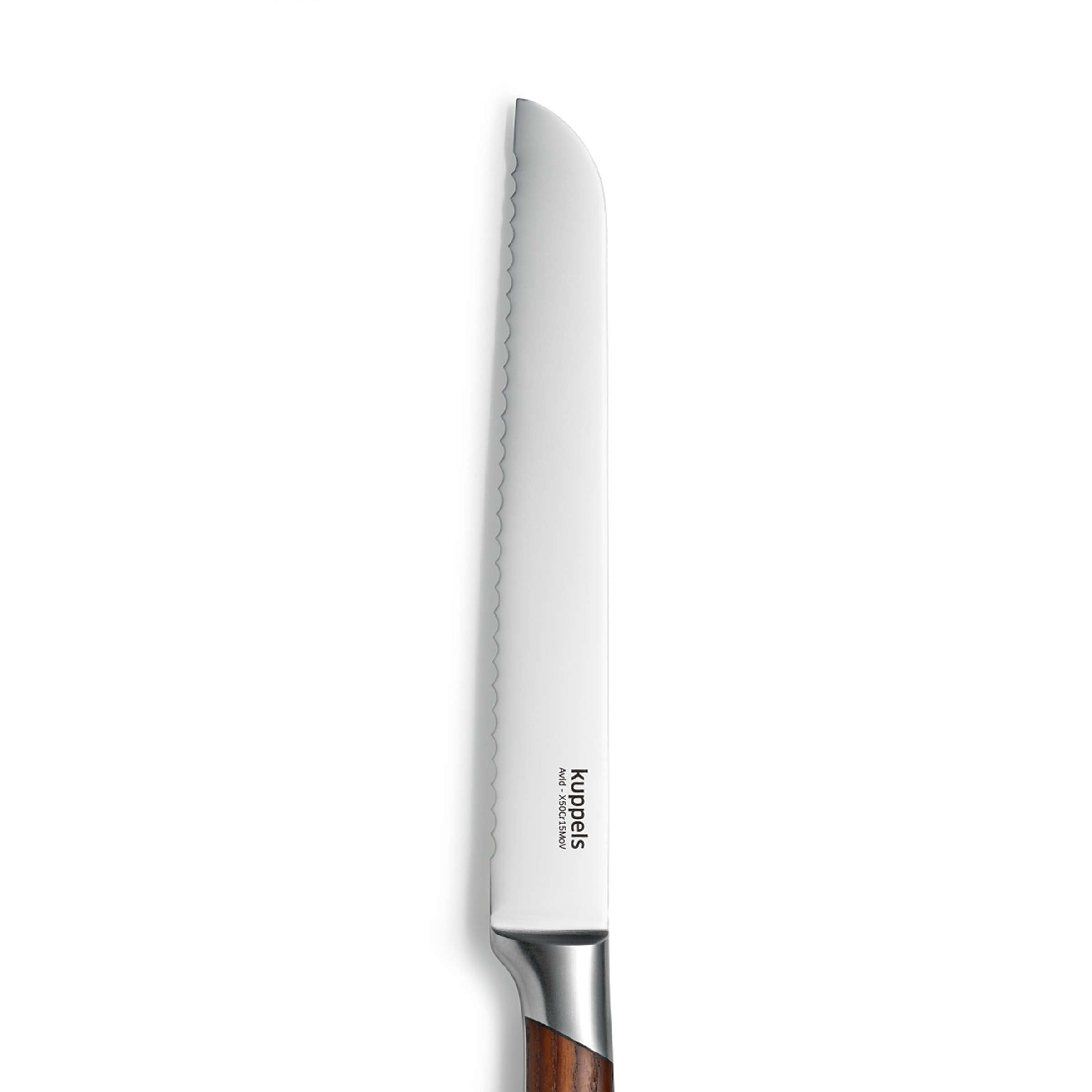 Kuppels AVID Brotmesser, scharfes Küchenmesser zum Schneiden von Brot, mit ergonomischem Griff und gezahnter Klinge.