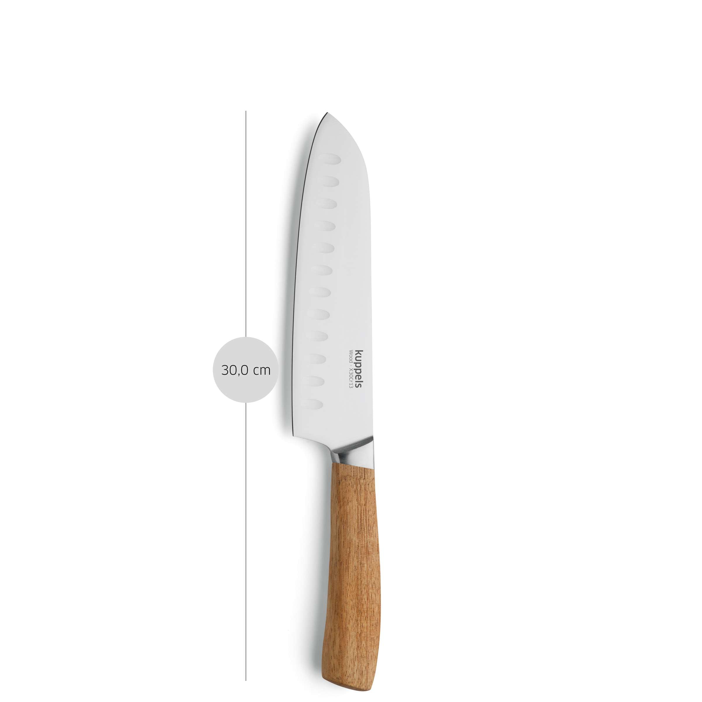 Kuppels WOOD Santokumesser Küchenmesser mit Holzgriff, scharf und langlebig für präzises Schneiden in der Küche