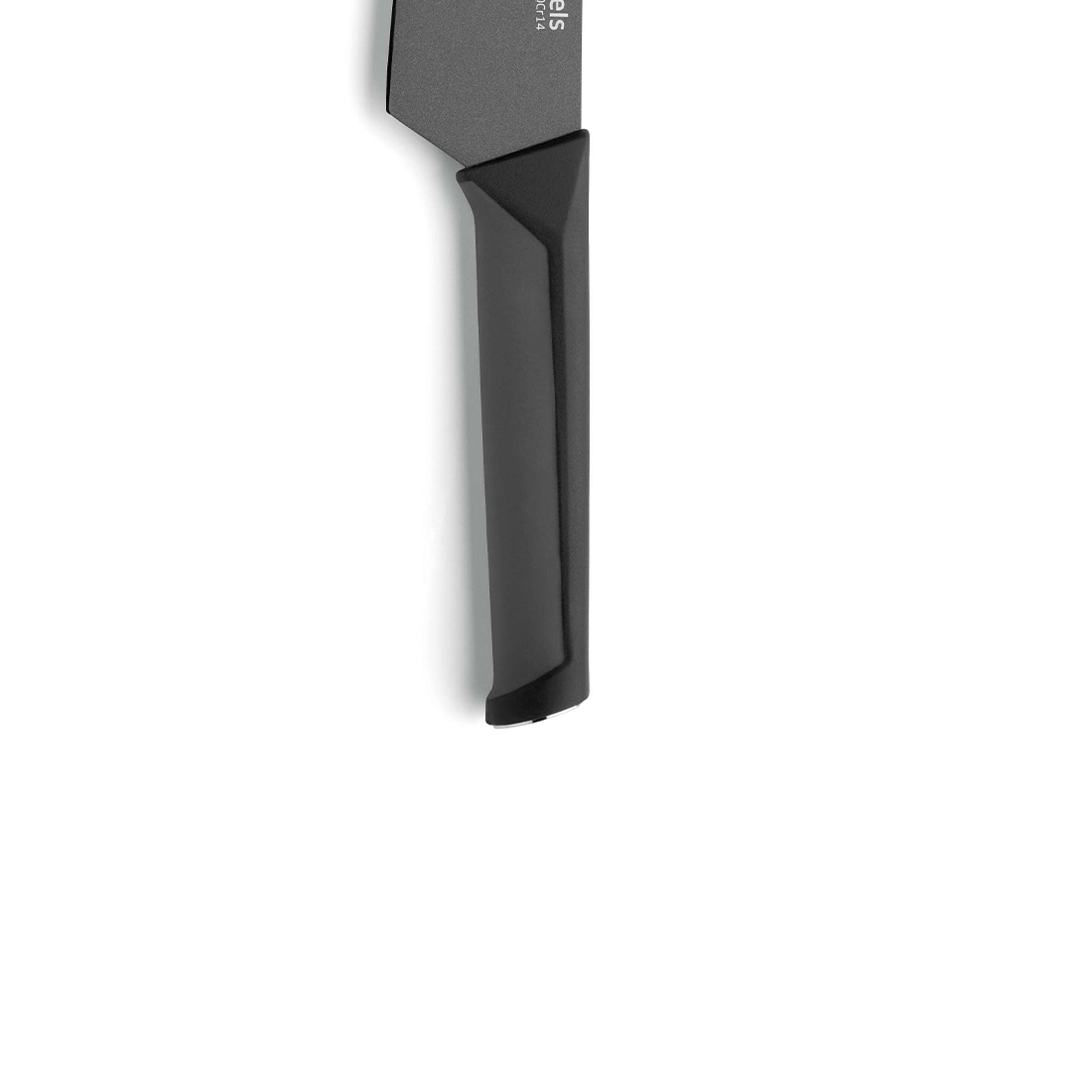Schwarzes Kuppels Kochmesser aus Edelstahl mit schwarzem Griff, ideal für präzises Schneiden in der Küche