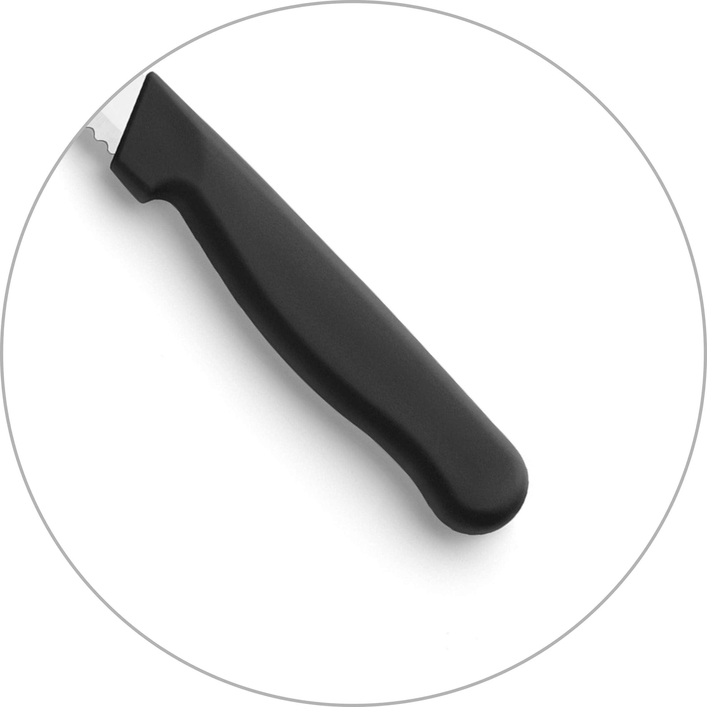Kuppels Solingen Brotmesser Set mit Welle, 3-teilig, scharfe Küchenmesser für Brot und Aufschnitt, schwarzes Griffdesign