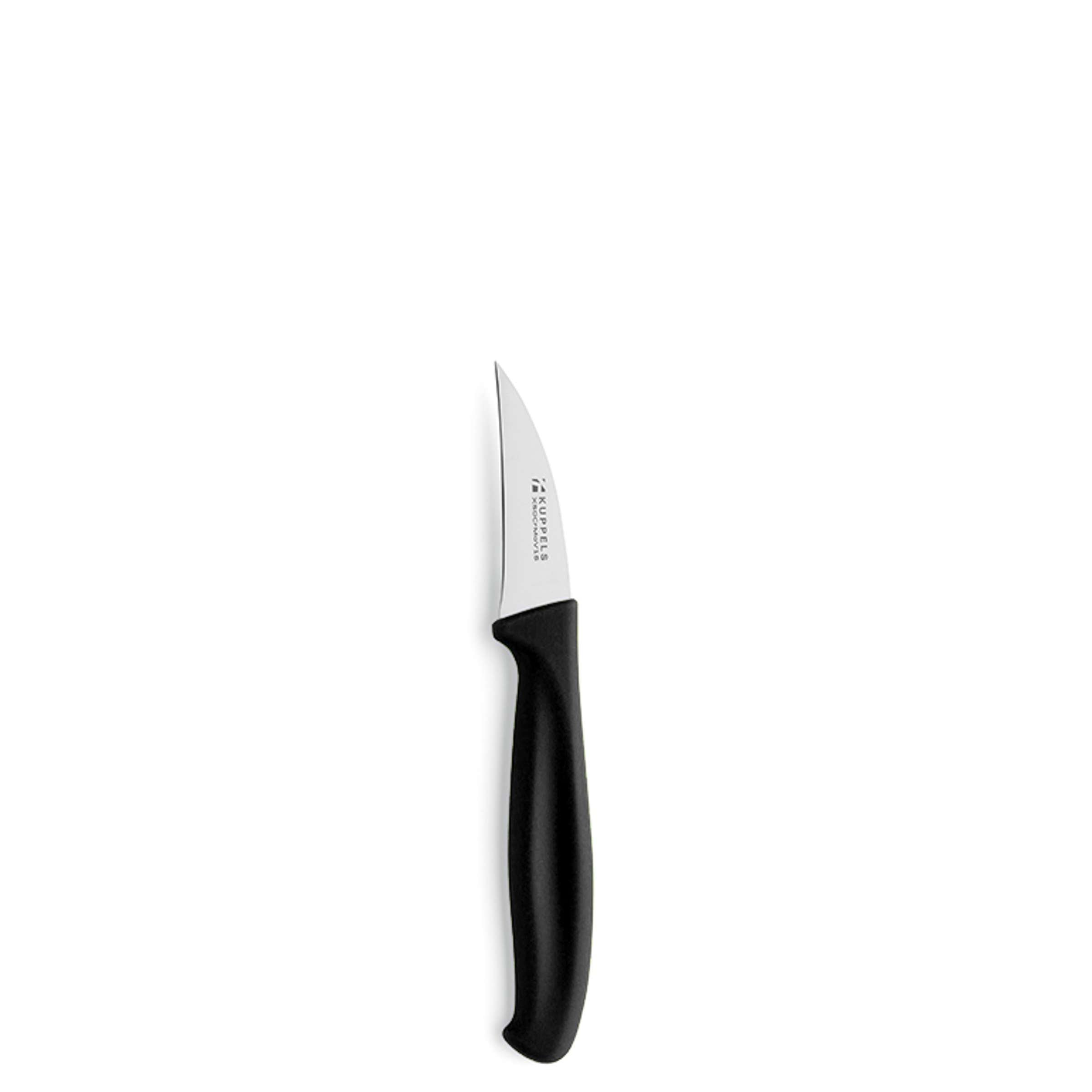 Küchenmesser-Set von Kuppels, 9-teilig, mit verschiedenen Schälmessern und Küchenmessern, auf weißem Hintergrund.
